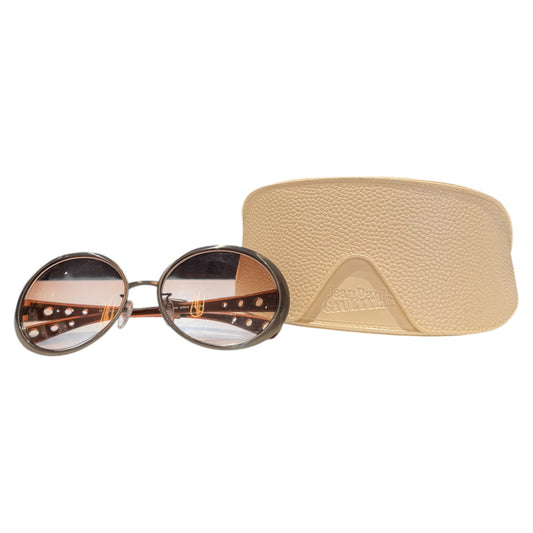 Jean Paul Gaultier Gunmetal and Red Rounded Sunglasses