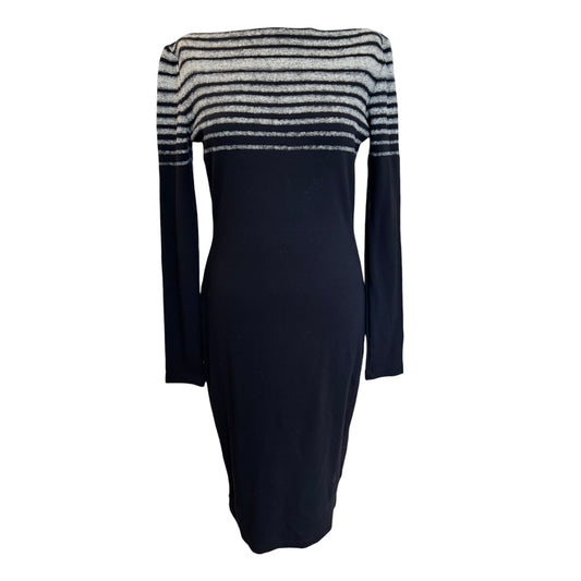 Isabel de Pedro Black and Grey Stripe Dress - 10/12