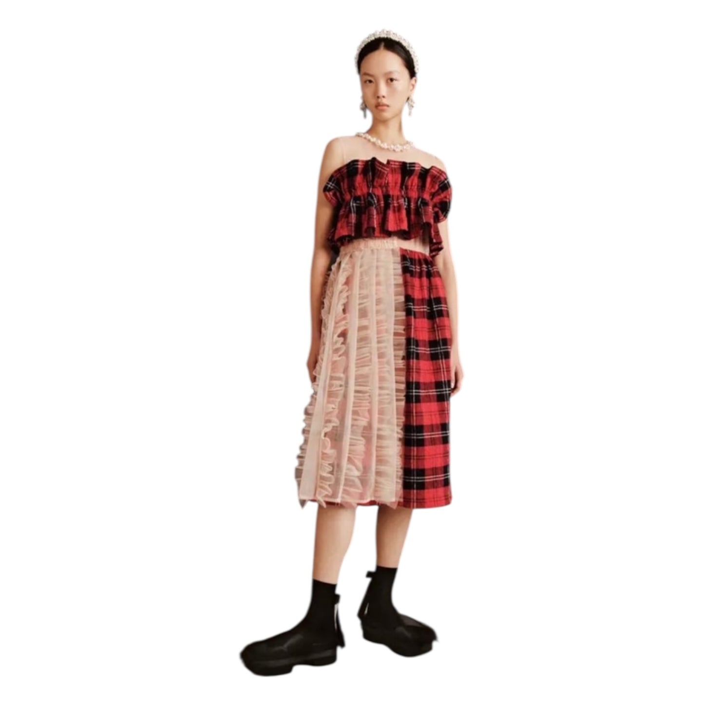 Simone Rocha X H&M Tartan Mesh Dress - 10/12