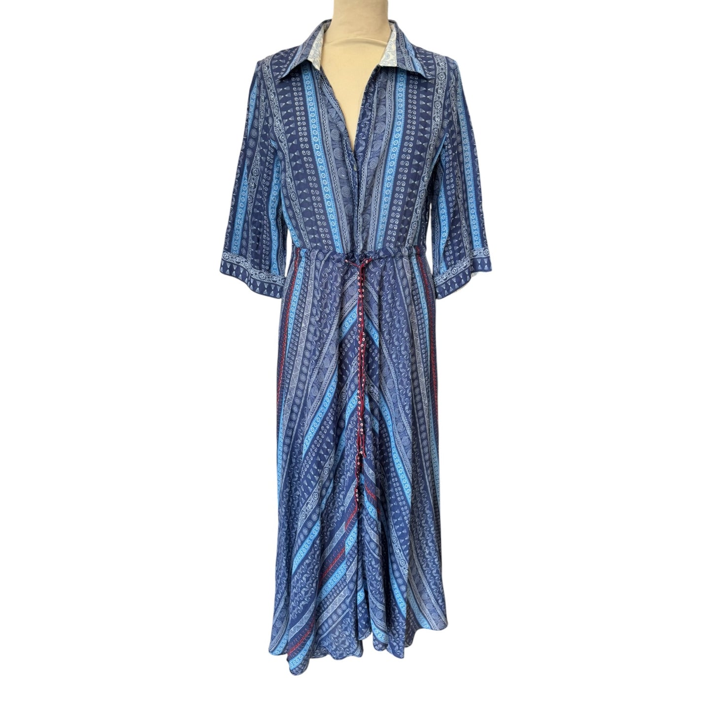 Le Sirenuse Blue Shirt Dress - 10