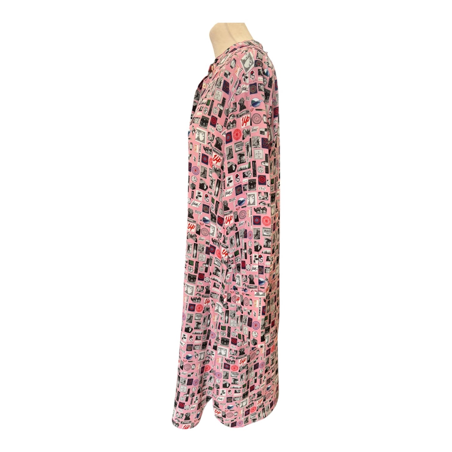 Paul Smith Silk Postcard Shirt Dress - 8/10 - NEW