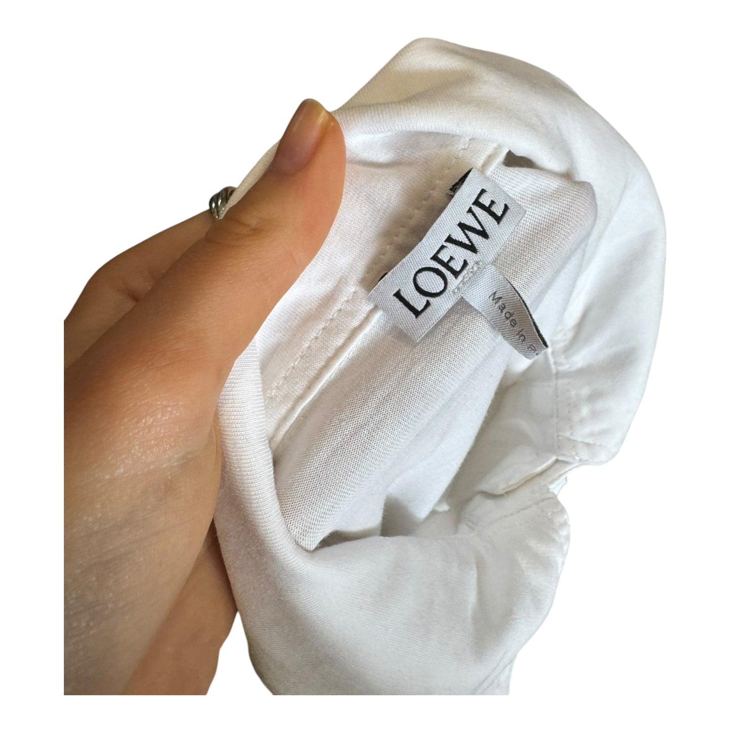 Loewe White Logo Embroidered Polo Shirt - 12