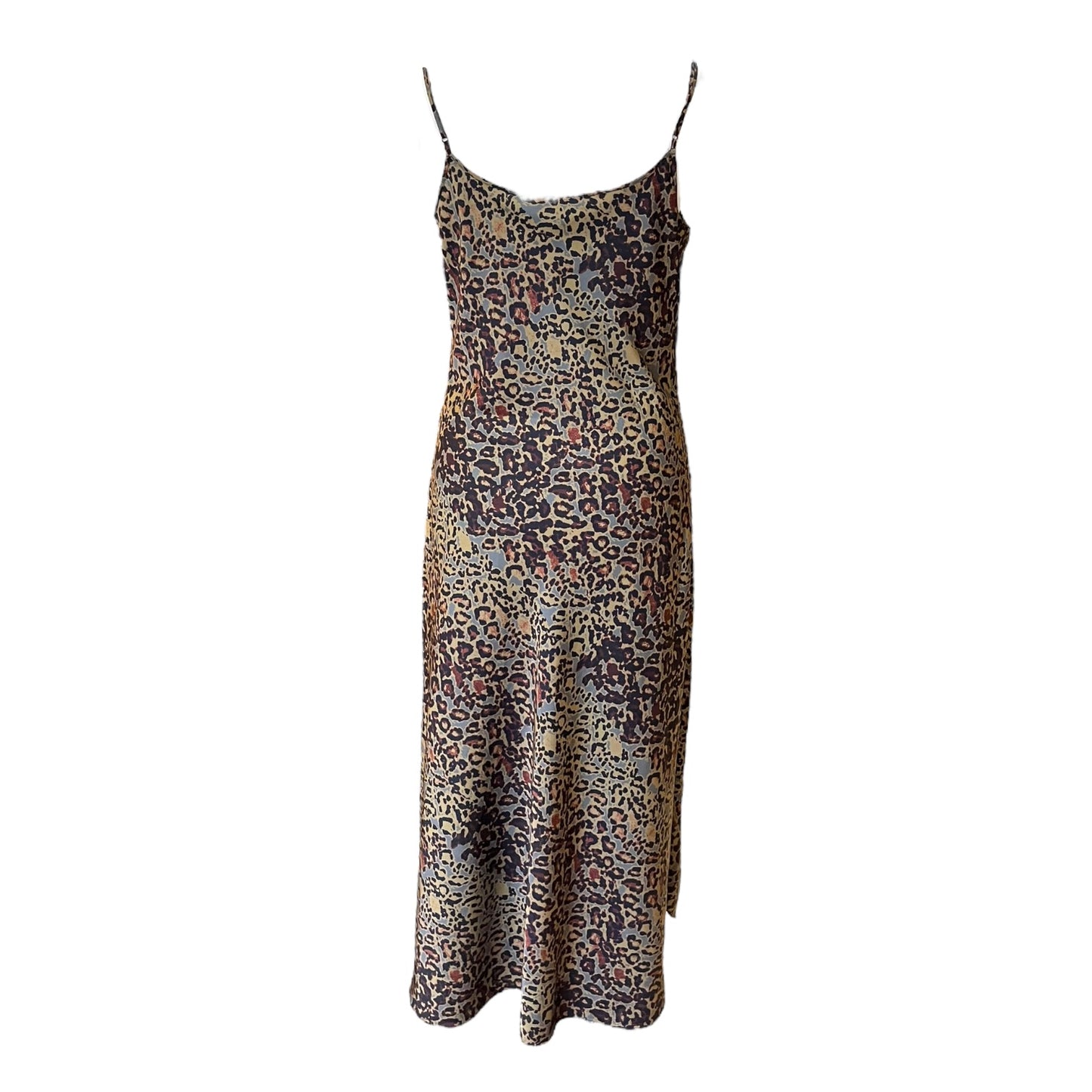 All Saints Khaki Animal Print Slip Dress