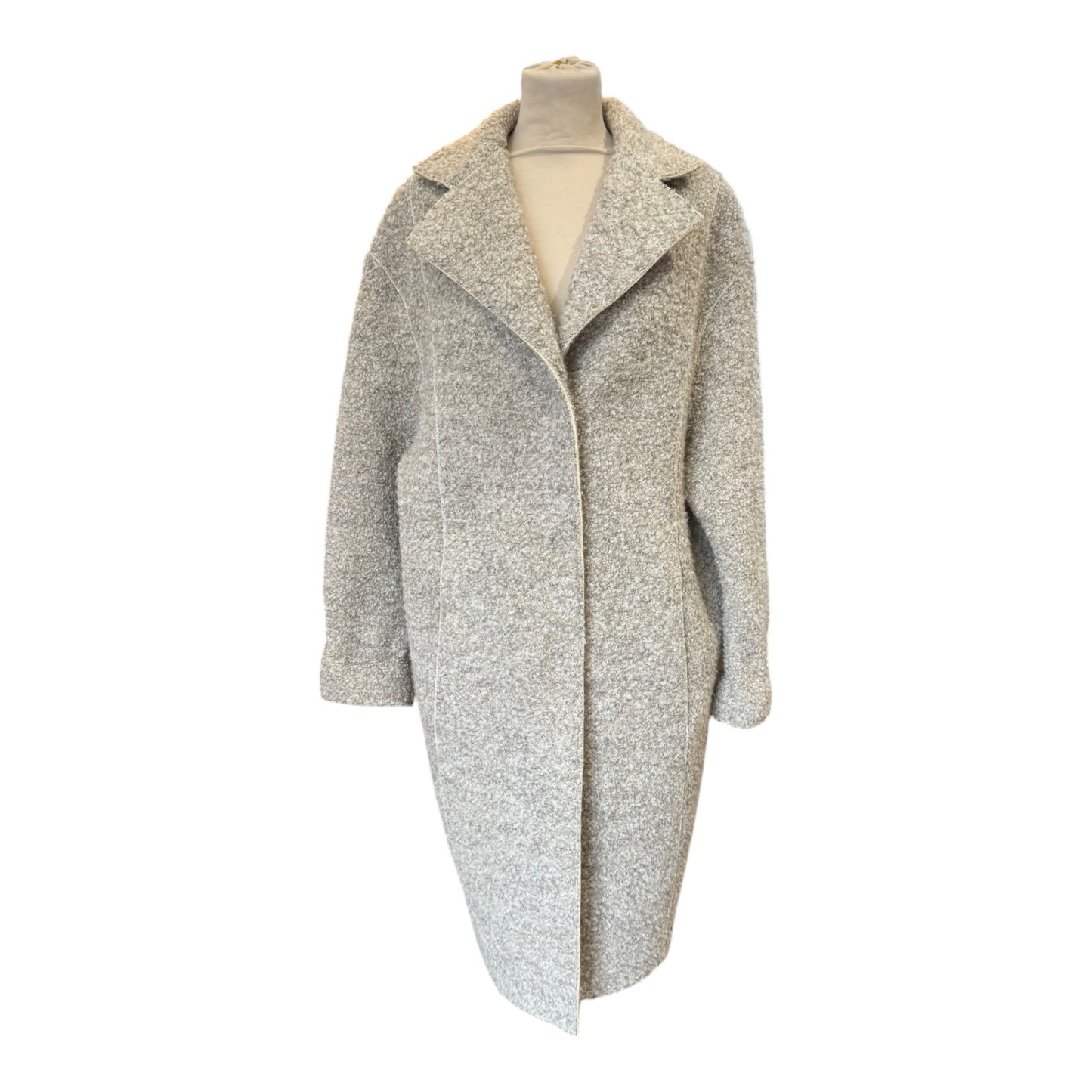 Annette Gortz Cream Beige Boucle Coat - 12