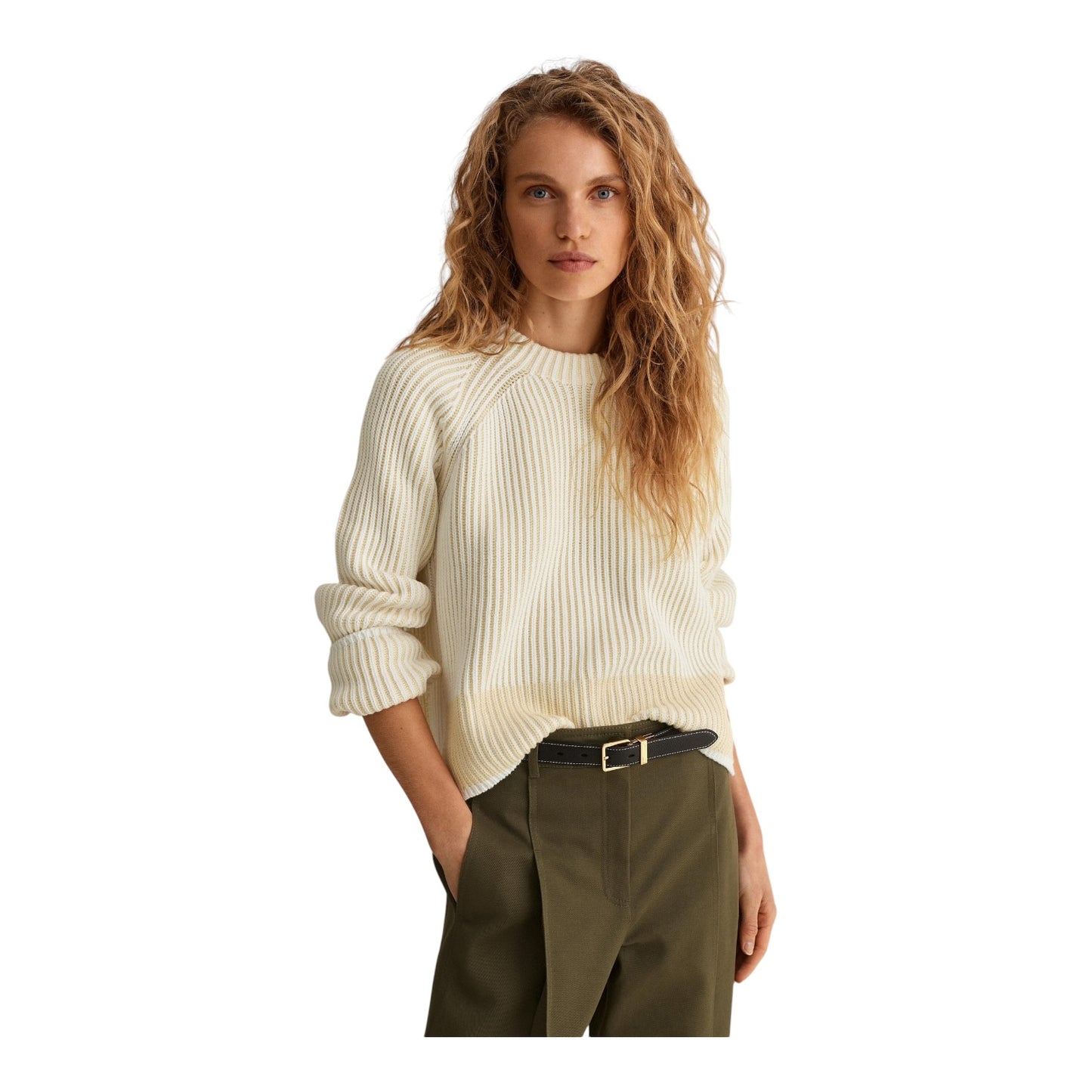 Me + Em Cream Cotton Crewneck Jumper - 10