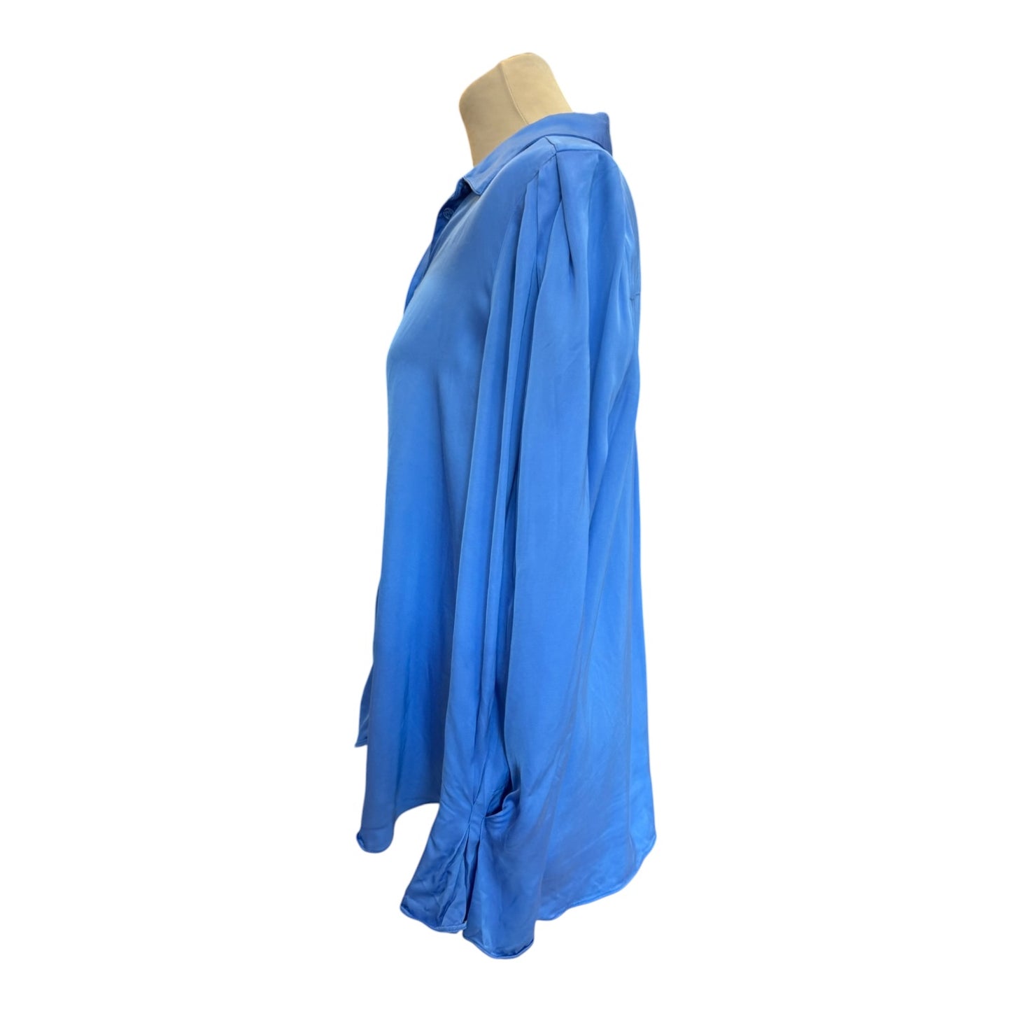 French Connection Blue Satin Shirt - 12