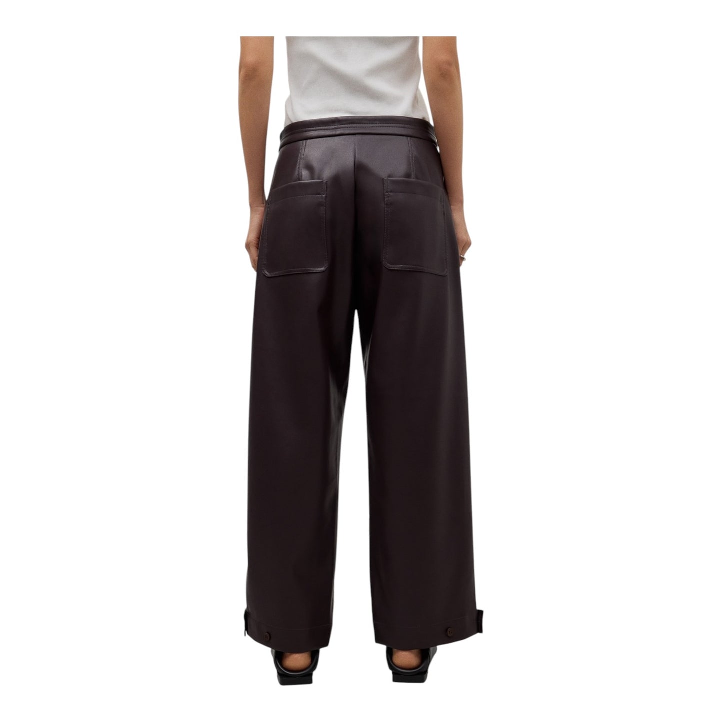 Adolfo Dominquez Maroon Pleather Two Piece - 10/12