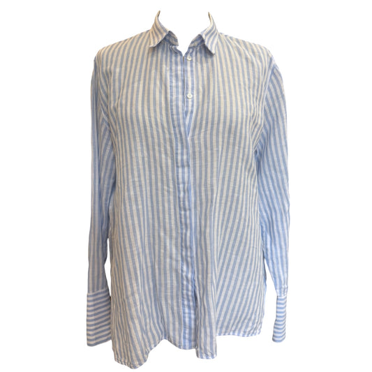 Massimo Dutti Blue Stripe Shirt - 14