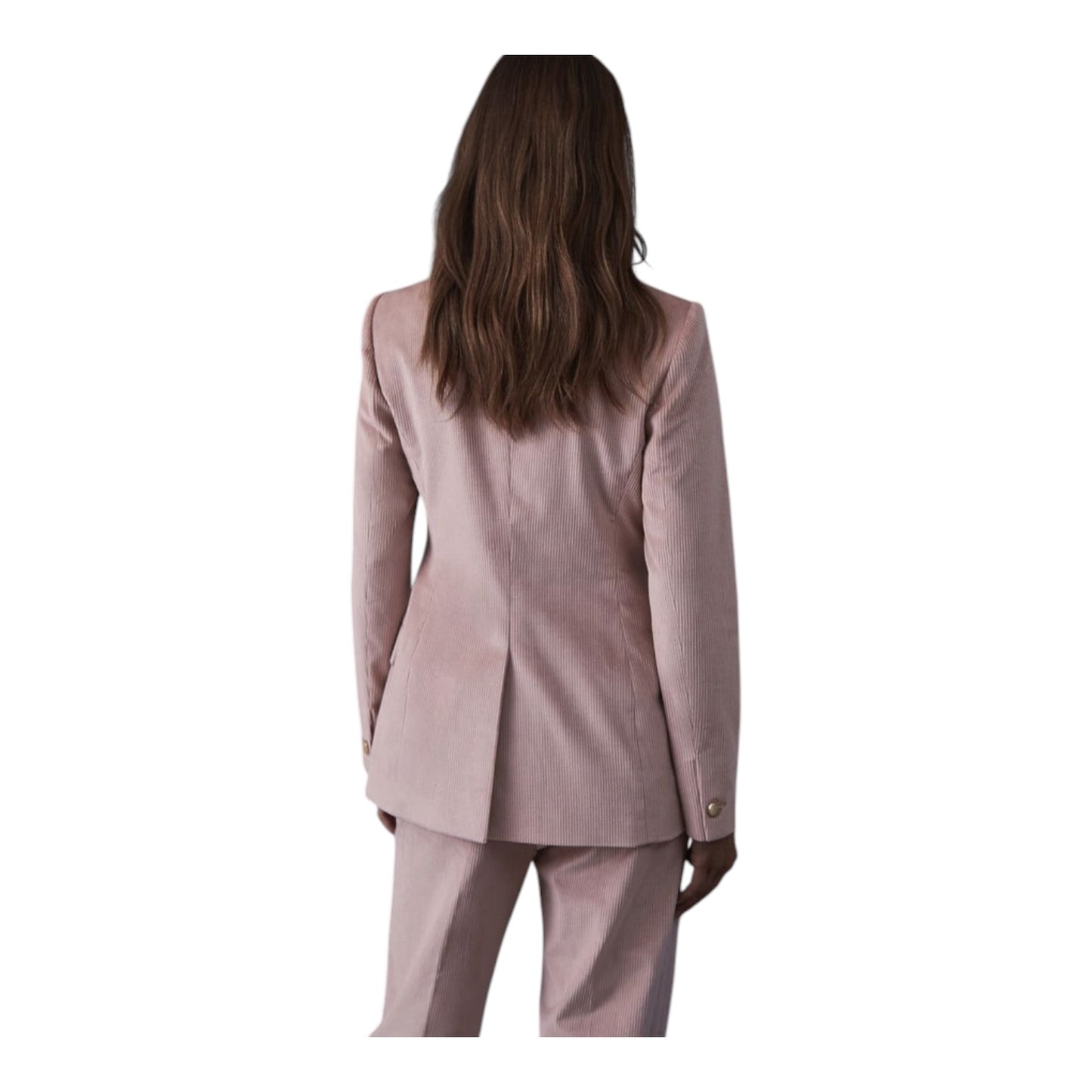 Reiss Carie Blush Pink Cord Trouser Suit - 8/10