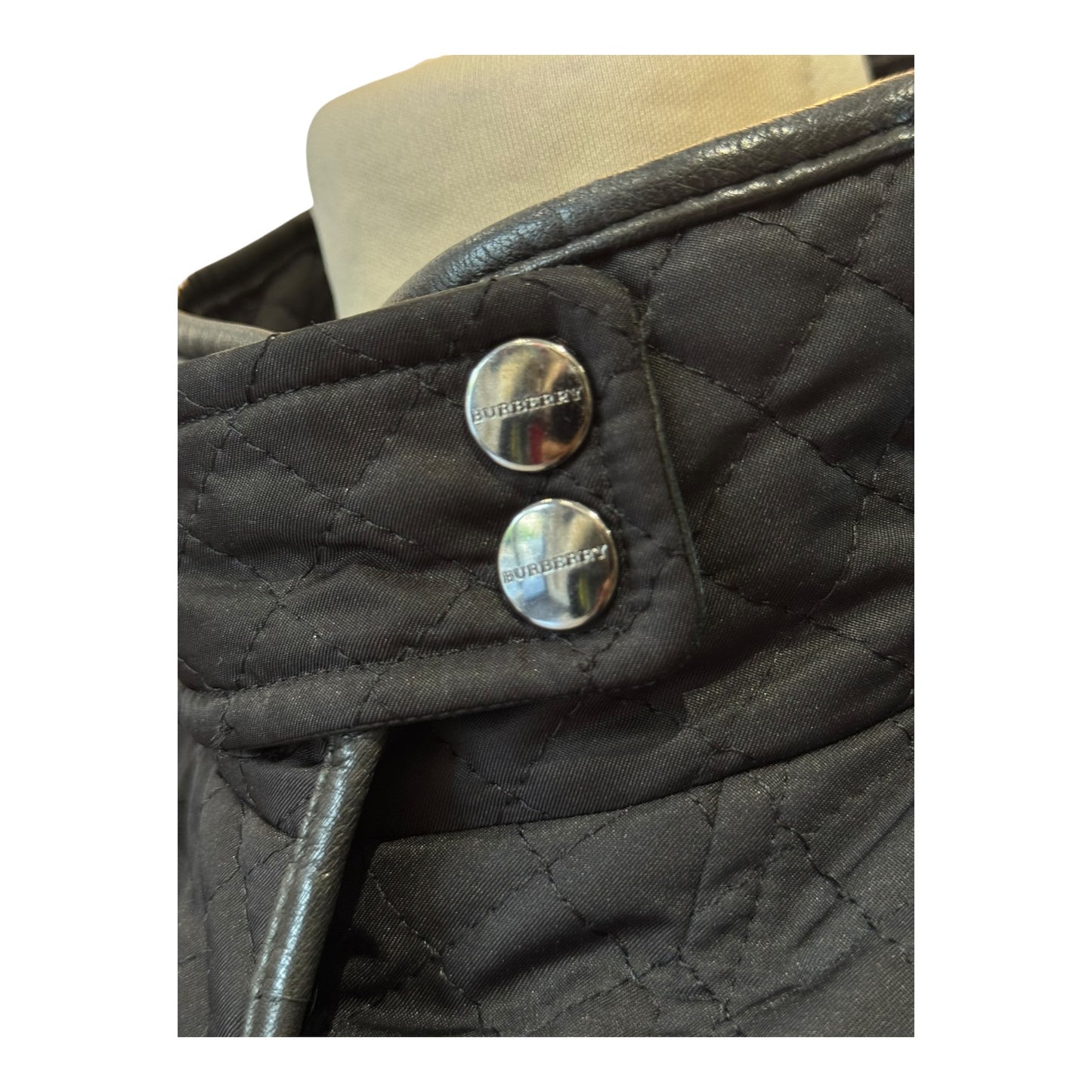 Burberry Black Quilted Coat - 12