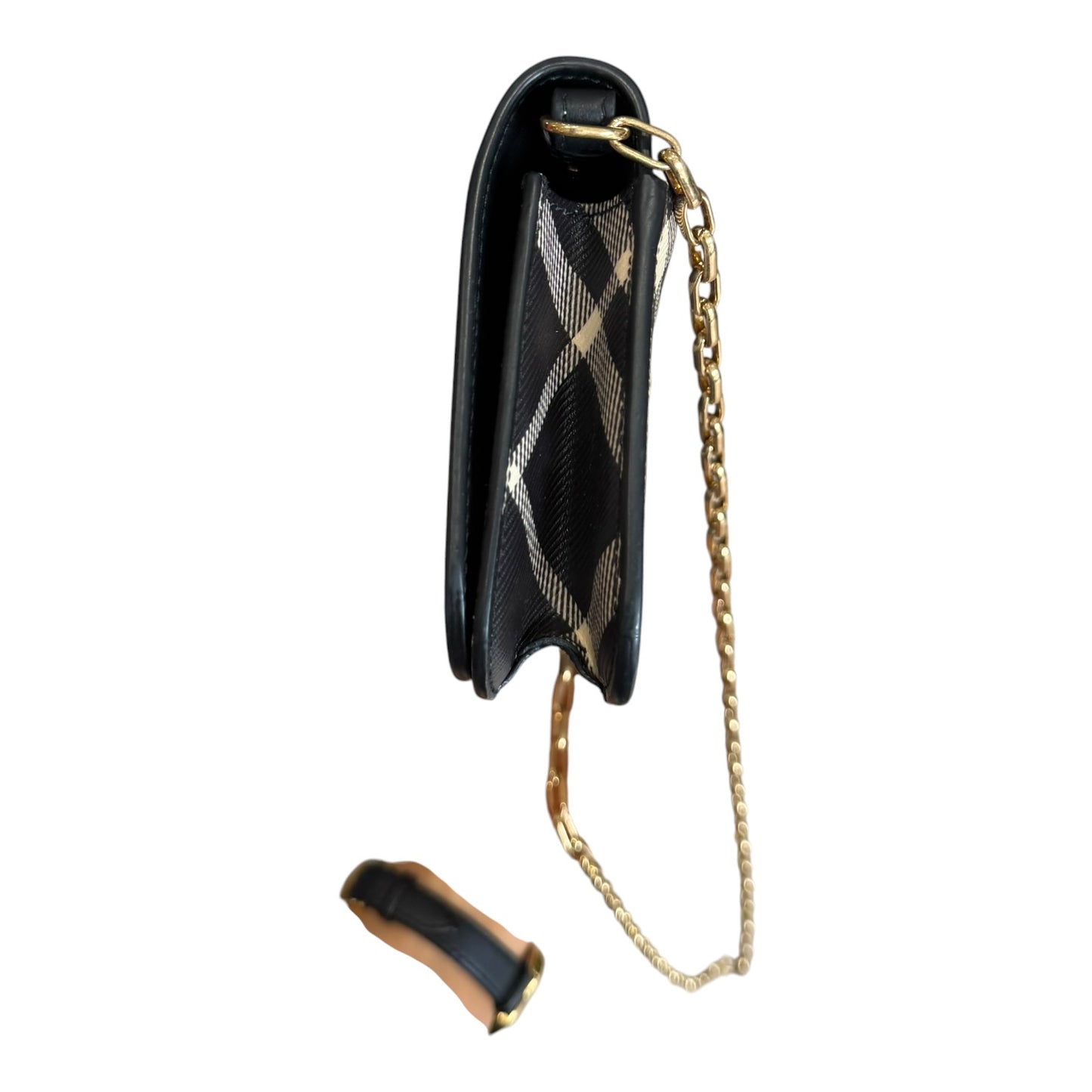 Burberry Black and Calico Check Wallet on Chain