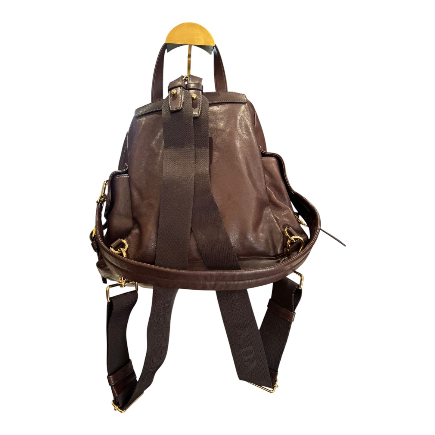 Prada Explore Medium Brown Nappa Leather Backpack