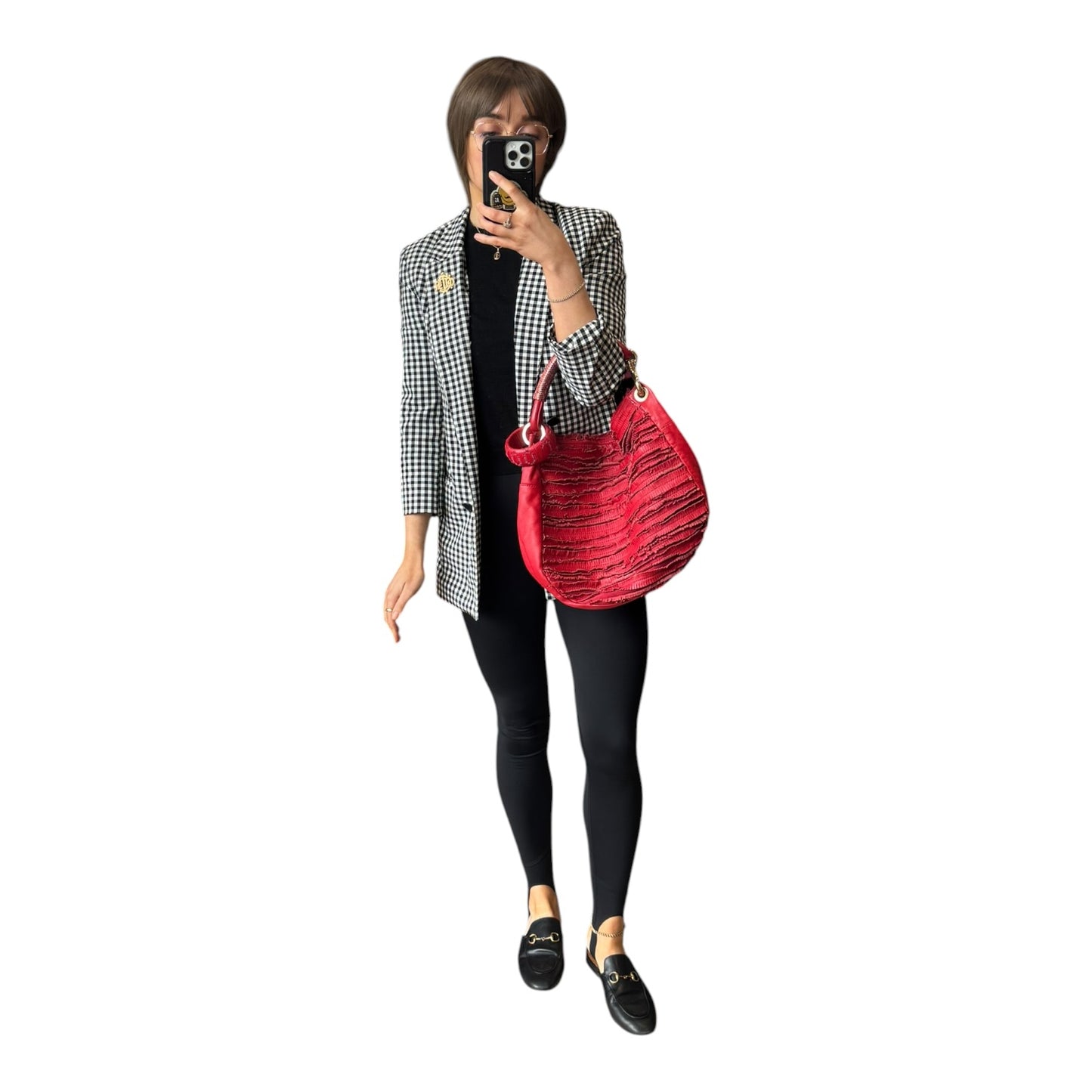 Jimmy Choo Red Leather Shoulder Bag