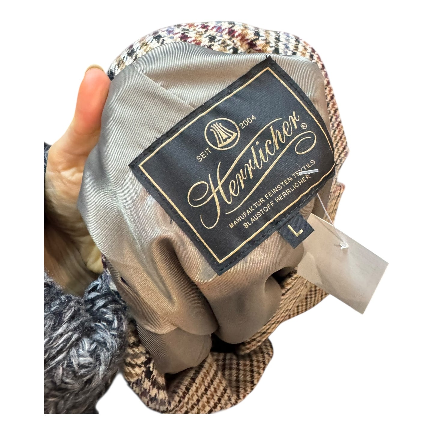 Herrlicher Brown Houndstooth Blazer - 12/14