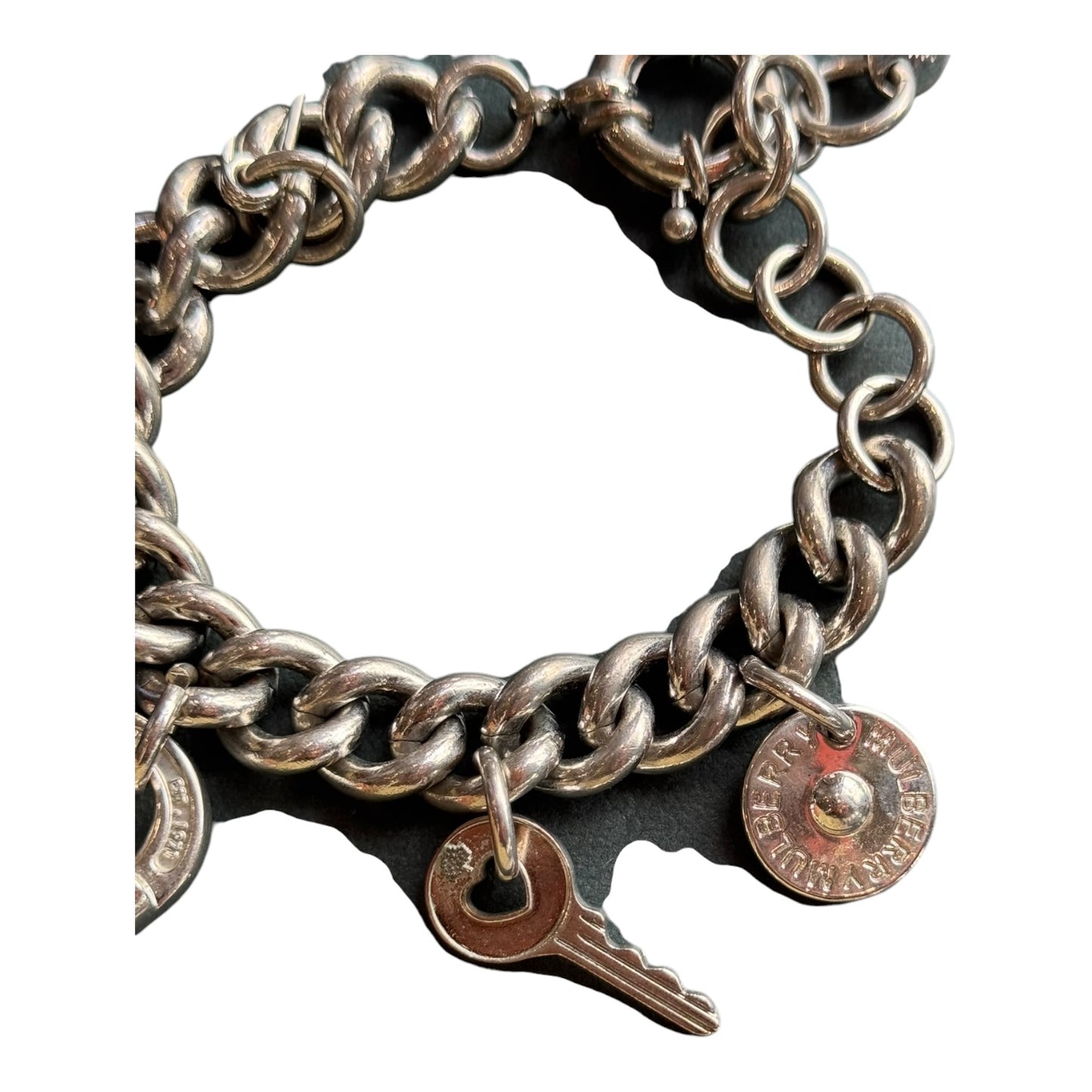 Vintage Mulberry Silver Charm Bracelet