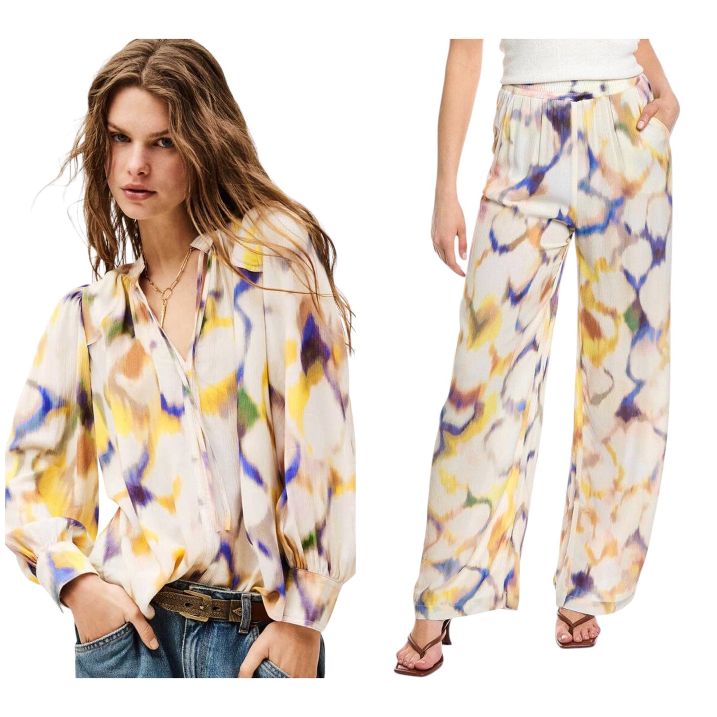 Ba&sh Abstract Foka Print Co Ord - 12