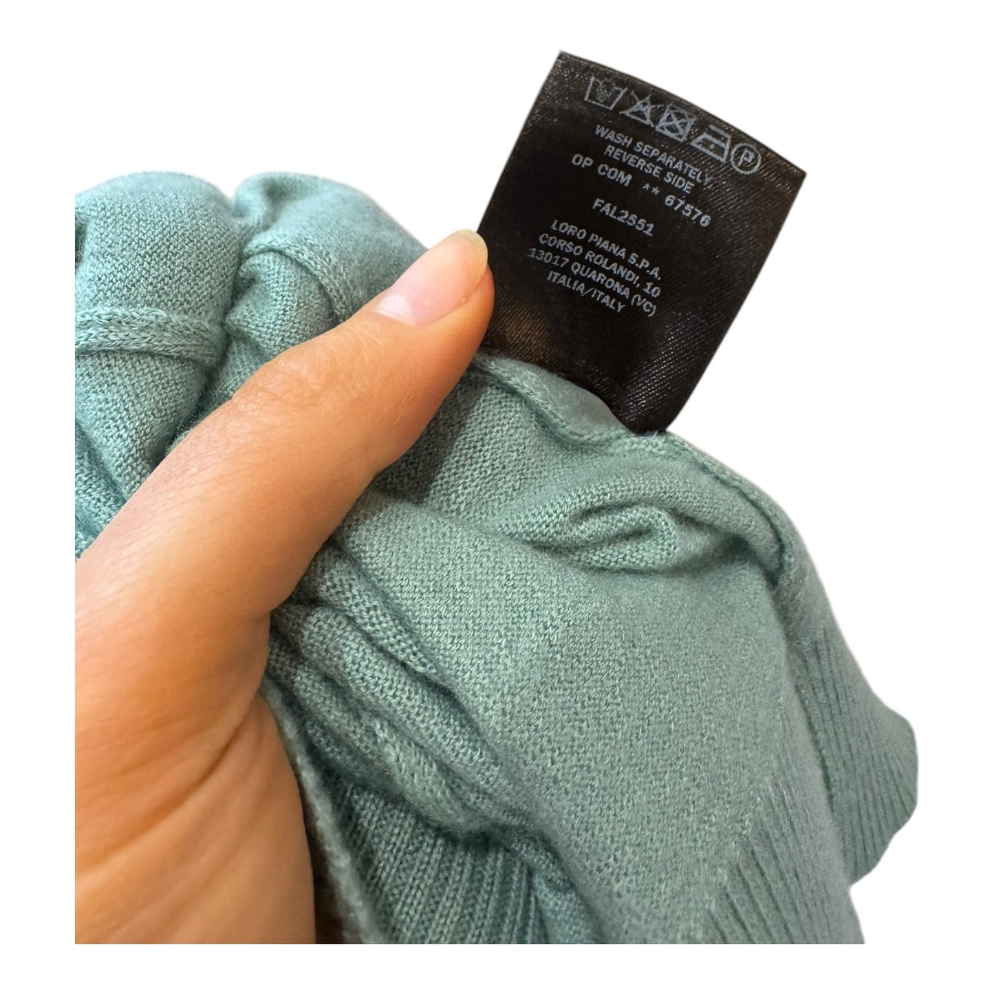 Loro Piana Baby Cashmere Sea Green Cardigan - 10/12