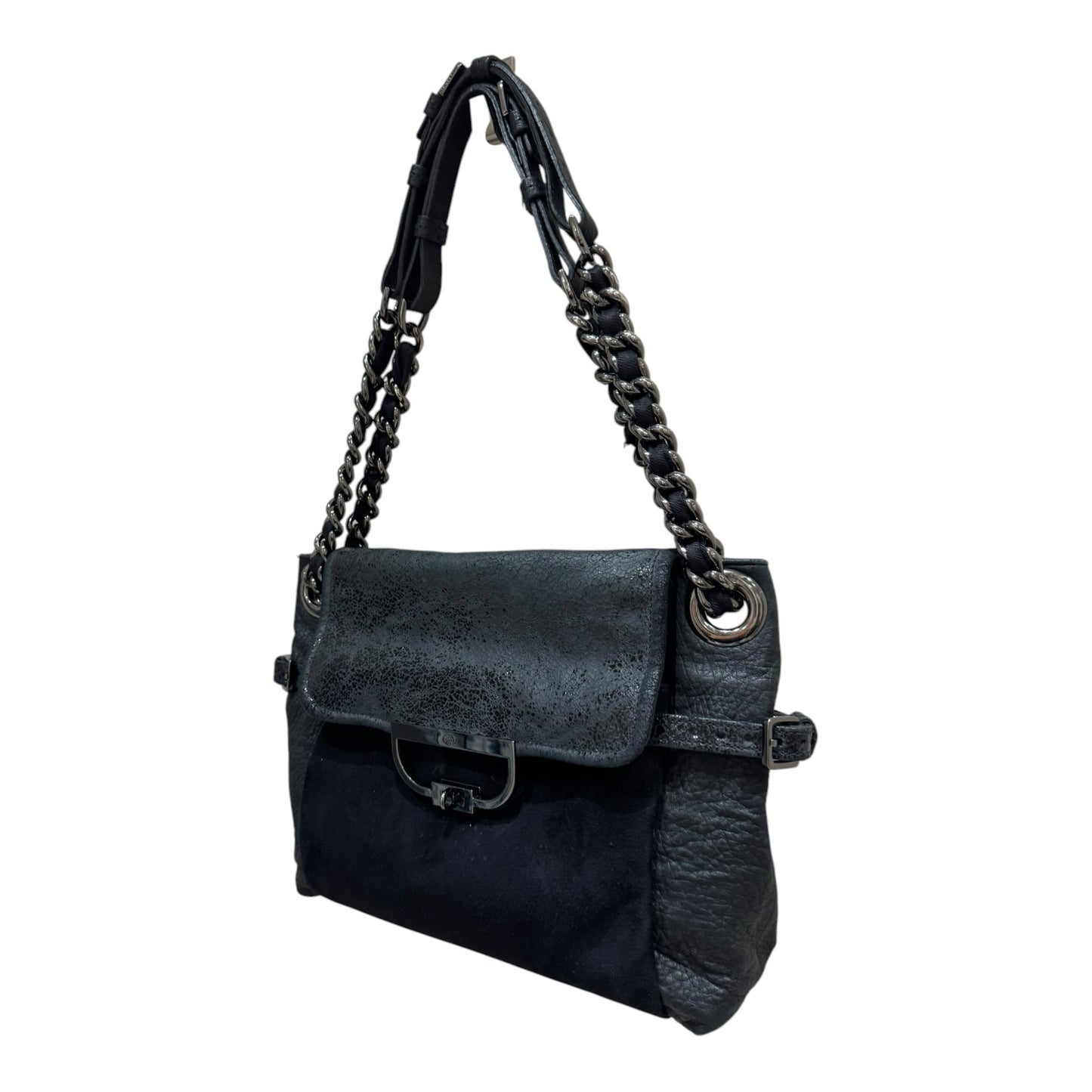 Mulberry Jenah Black Leather and Suede Bag