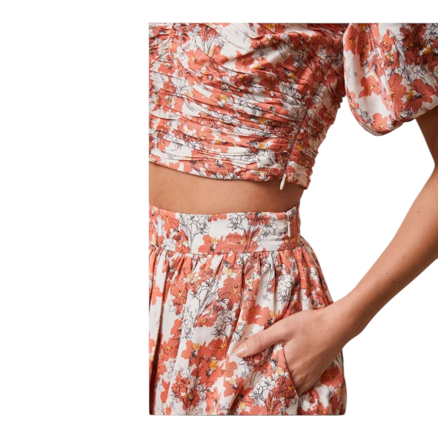 Mint Velvet Floral Top and Maxi Skirt - 12 - NEW
