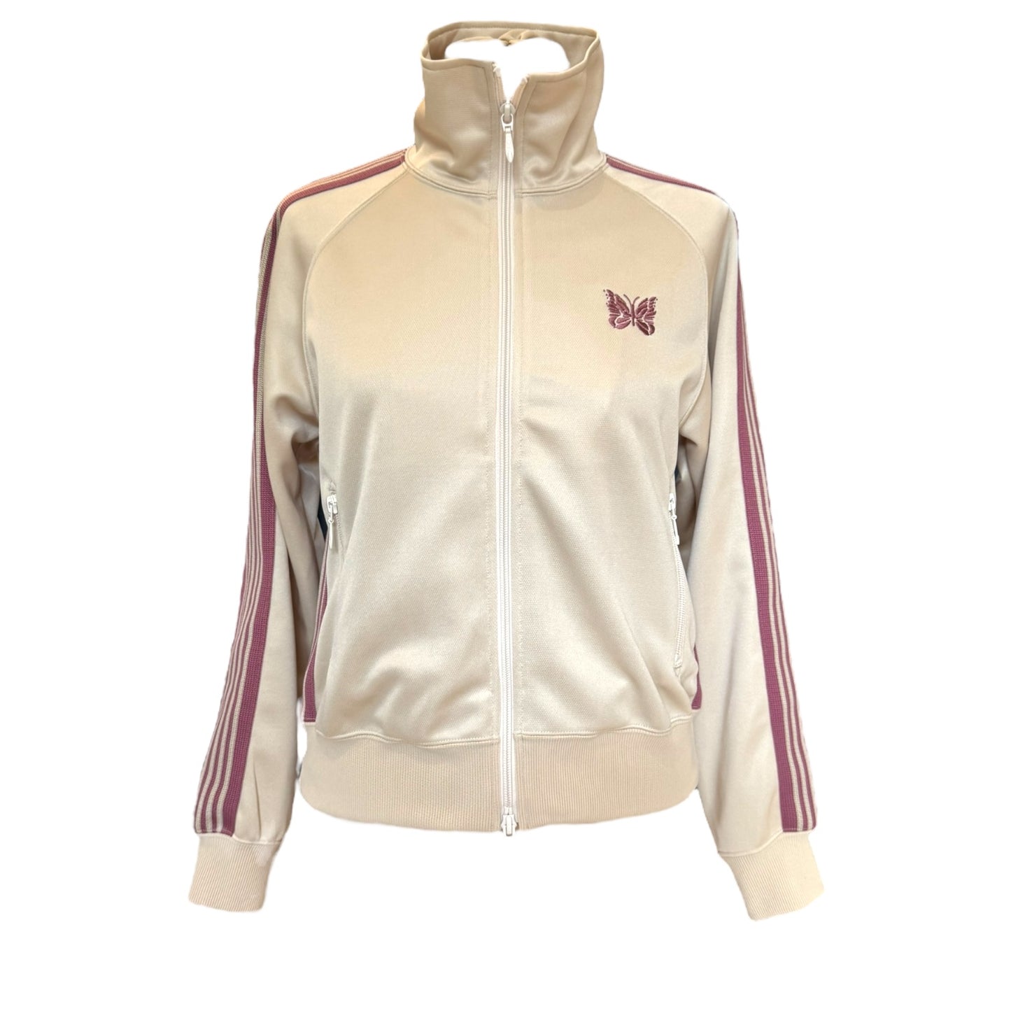 Needles Track Jacket in Cream and Dusk Pink - 10