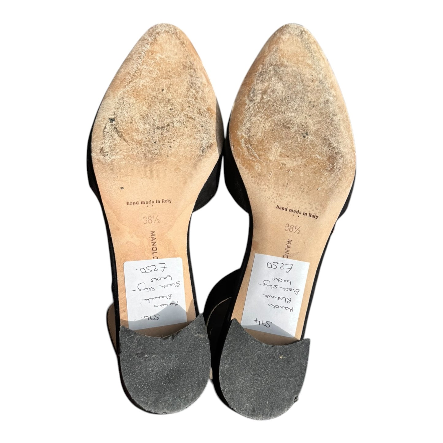 Manolo Blahnik Aspro 30 Suede Slingback Pumps - 38.5 / 5.5