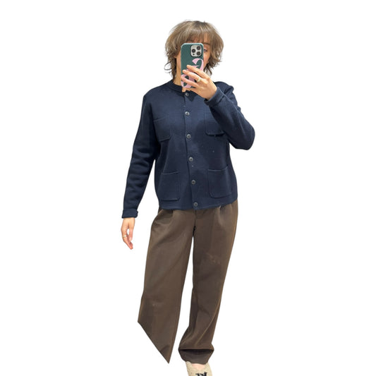 Sibin Linnebjerg Navy Knit Cardigan - 10