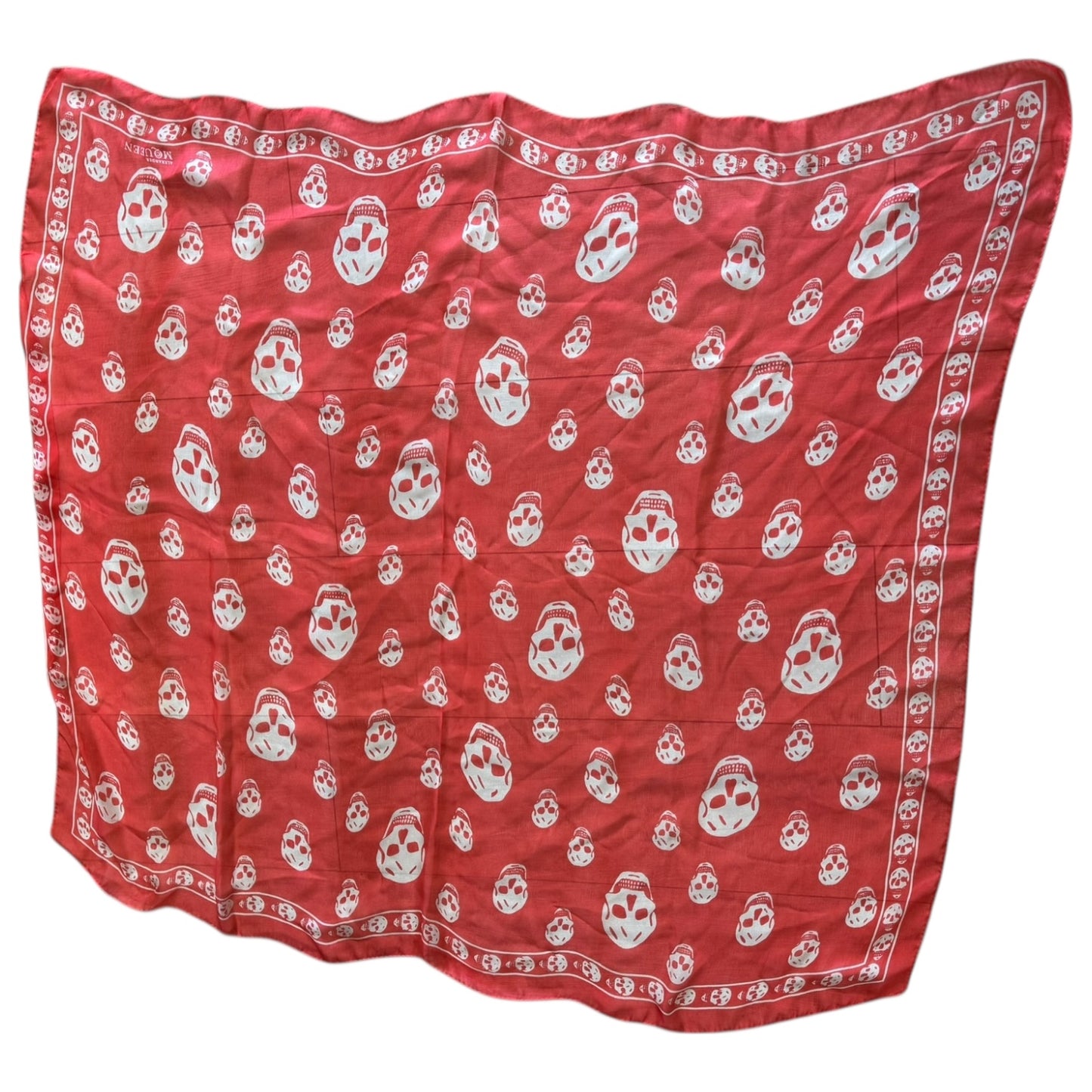 Alexander McQueen Coral Silk Scarf