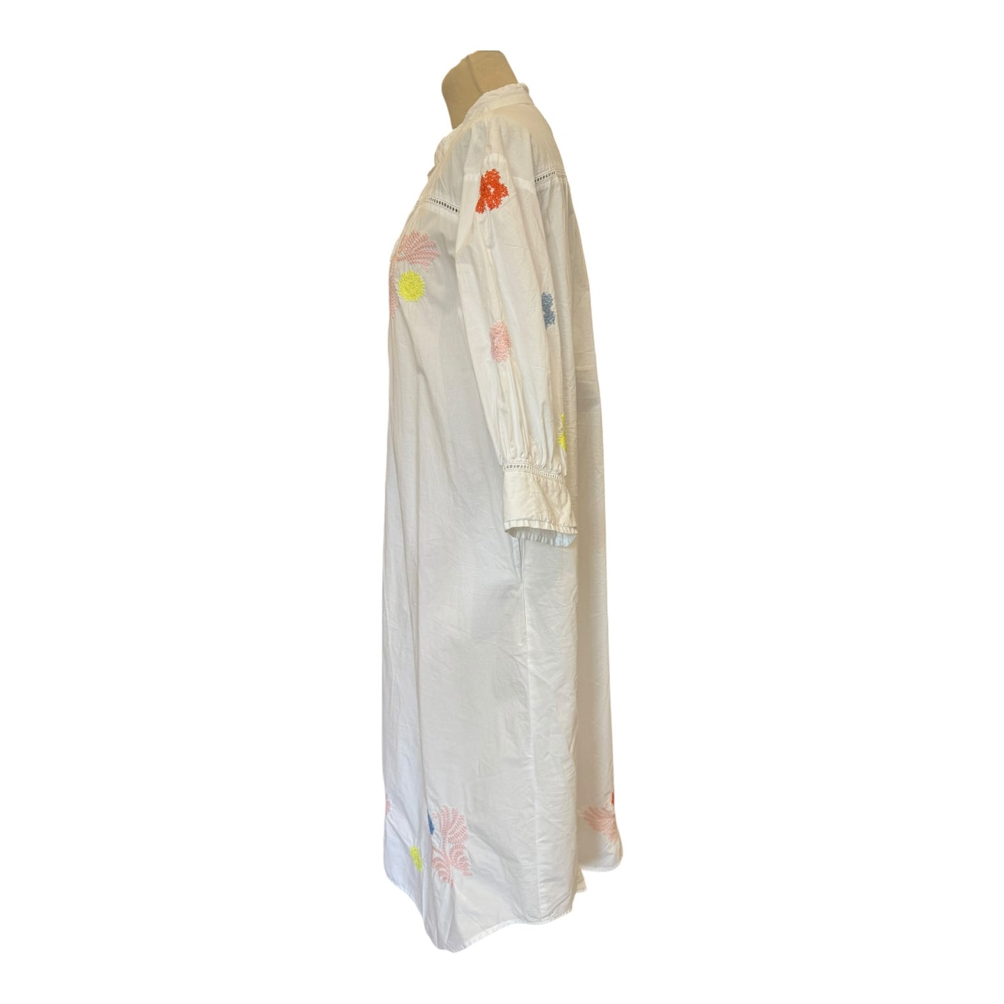 Noen White Embroidered Cotton Dress - 10