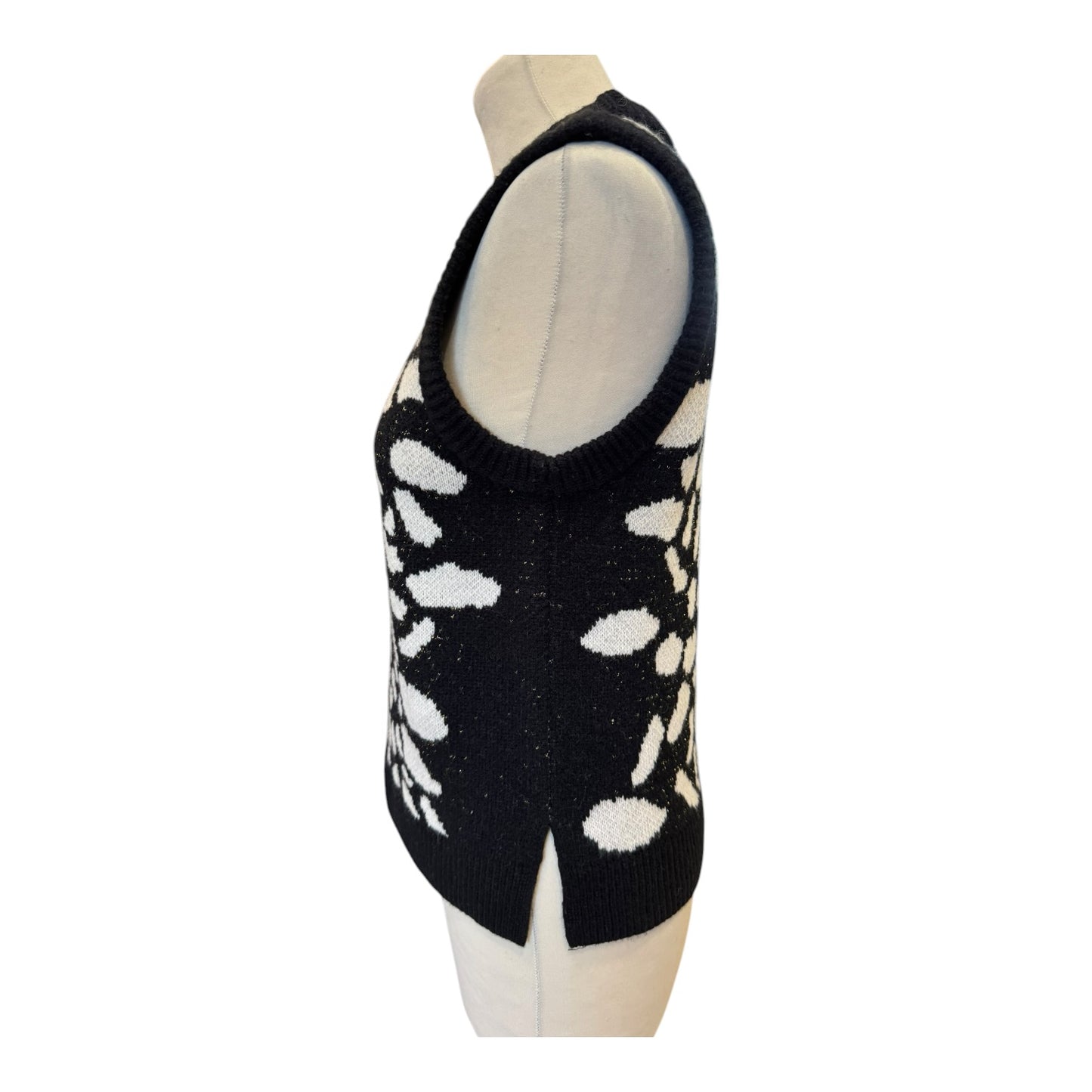 Jigsaw Leopard Jacquard Knit Tank in Monochrome - 6 - NEW