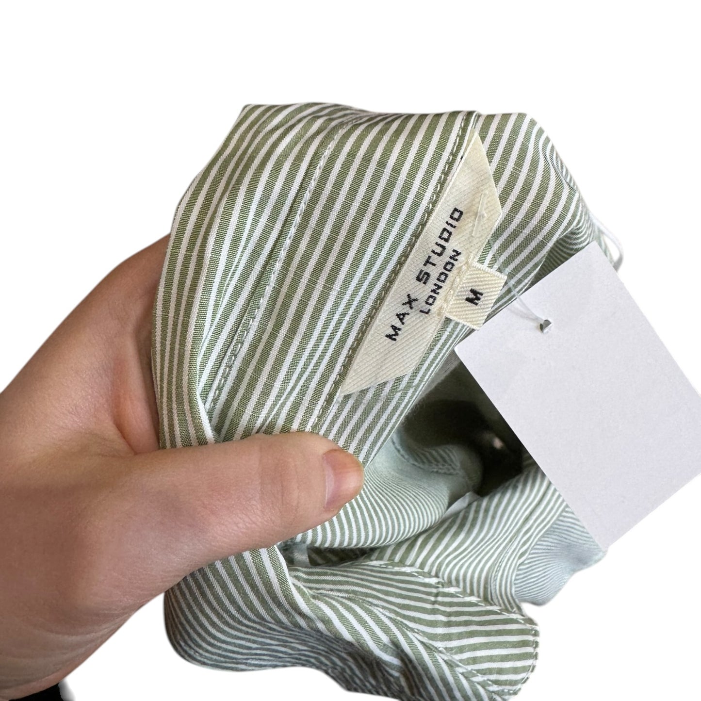 Max Studio London Green Stripe Shirt - 12