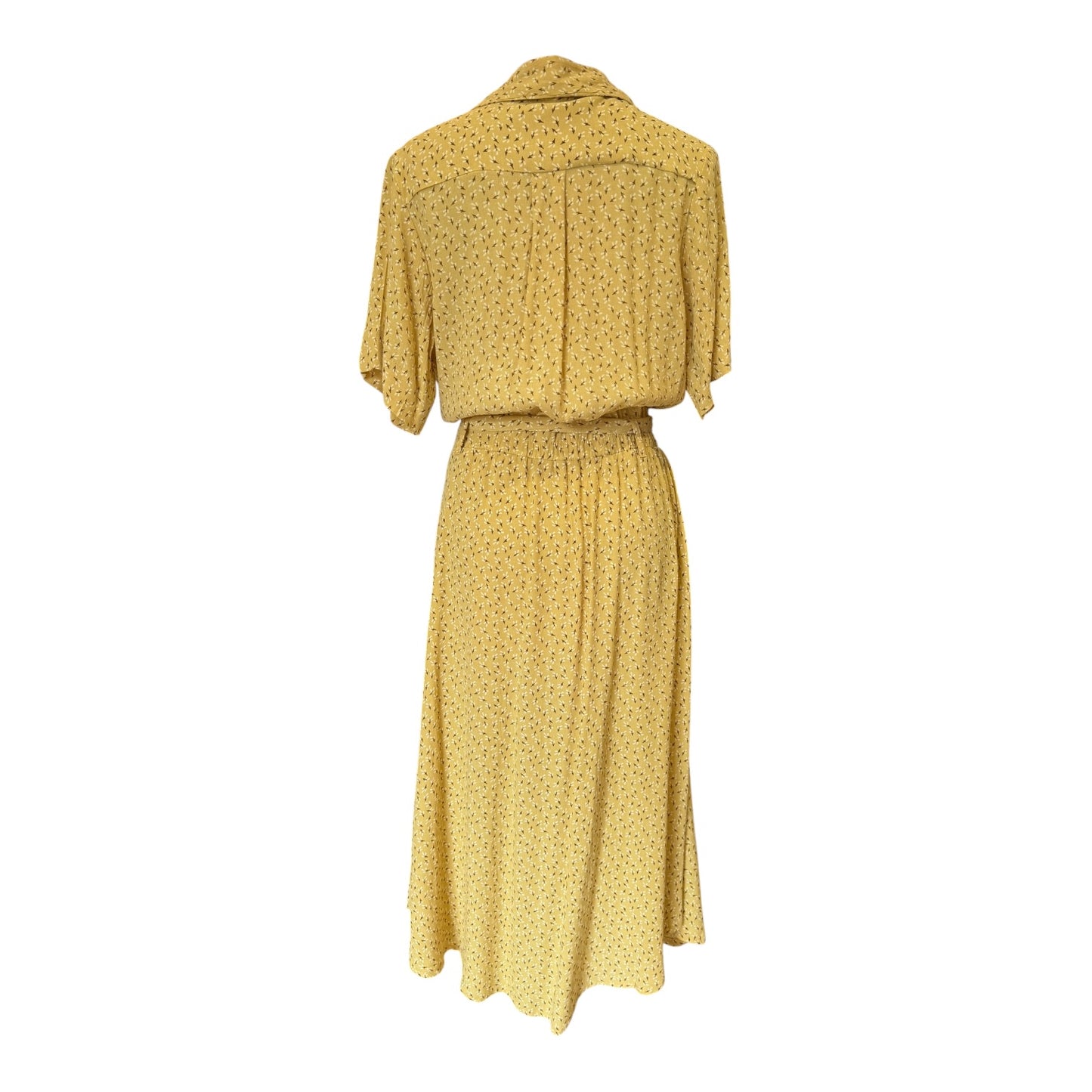 Aura Gold Midi Shirt Dress - 10