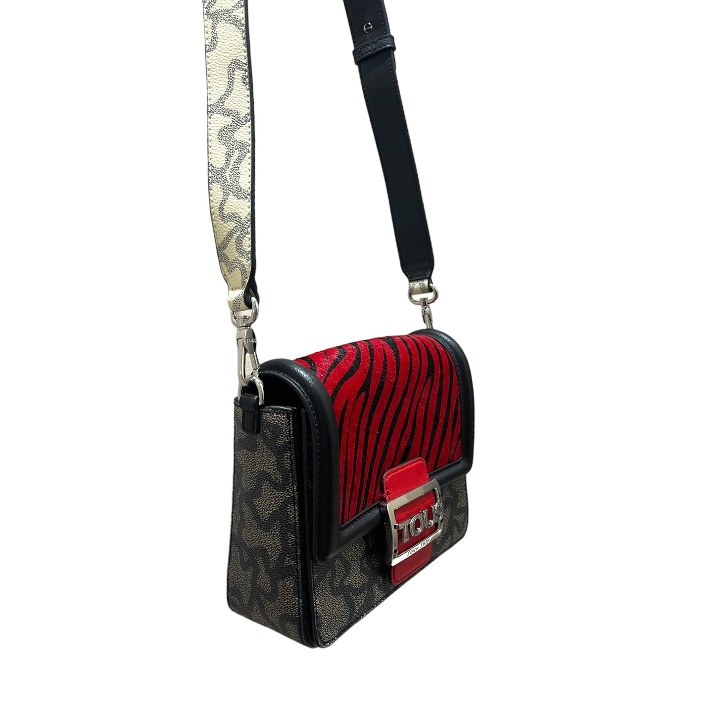 Tous Red and Black Crossbody Bag