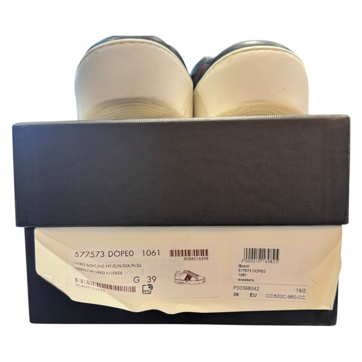 Gucci Black Leather Bee Embroidered Ace Platform Sneakers - 39/6