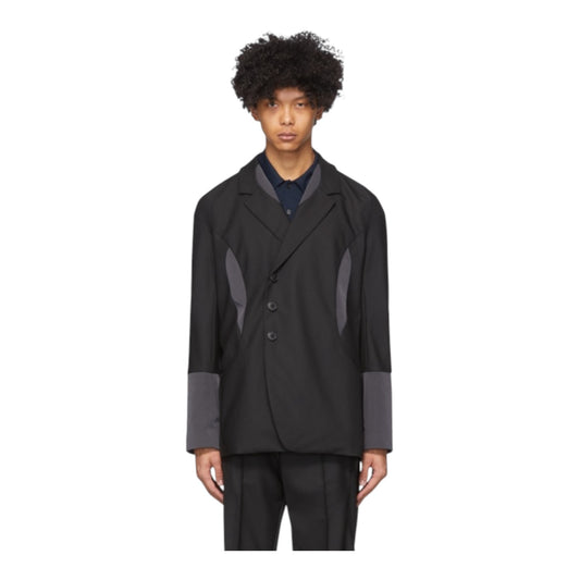 Kiko Kostadinov Black and Grey Aristides Blazer - 8/10