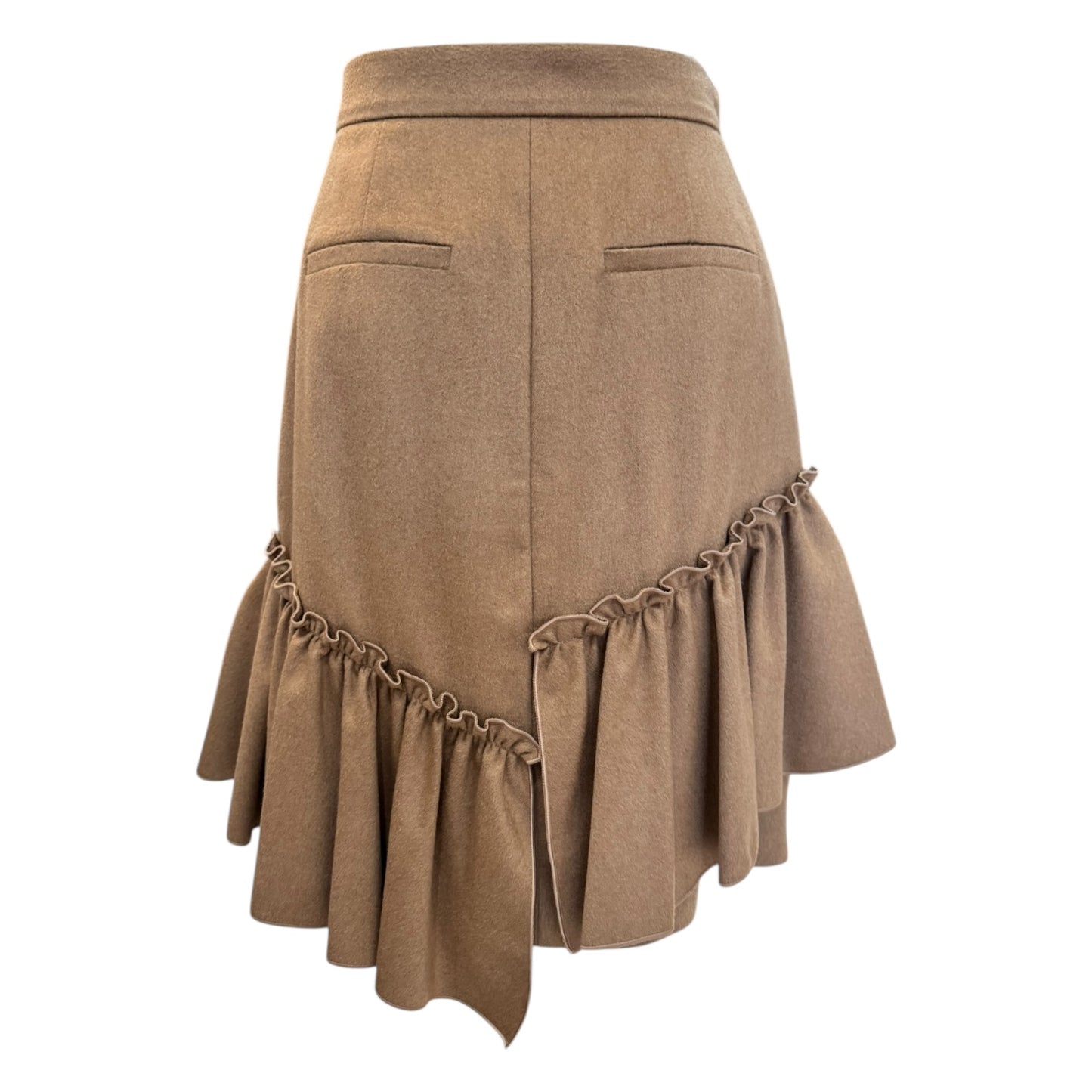 Max Mara Camel Frill Skirt - 10
