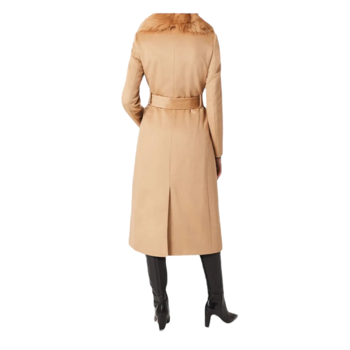 Hobbs Wool and Faux Fur Camel Coat - 10