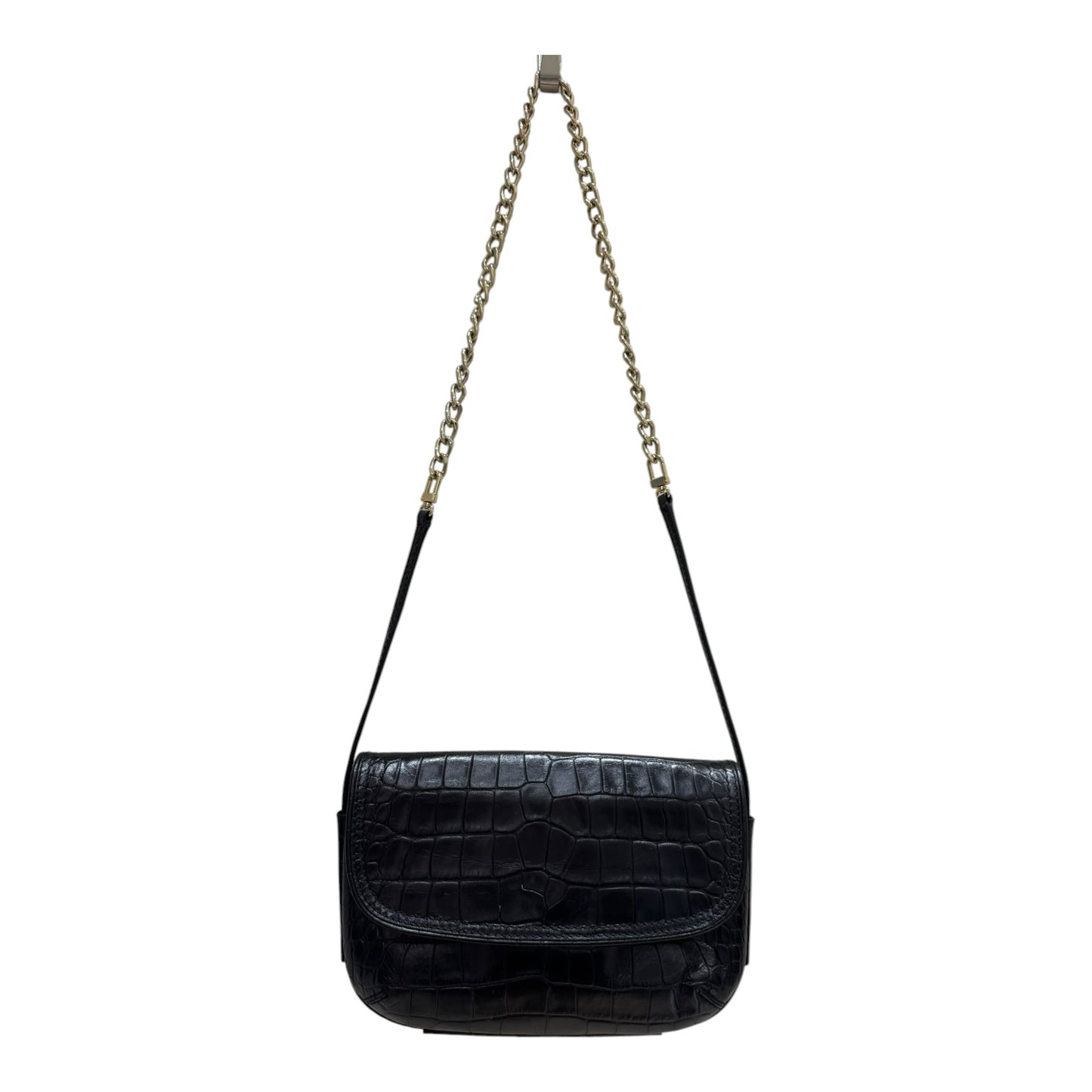 Weekend Max Mara Black Croc Crossbody Bag
