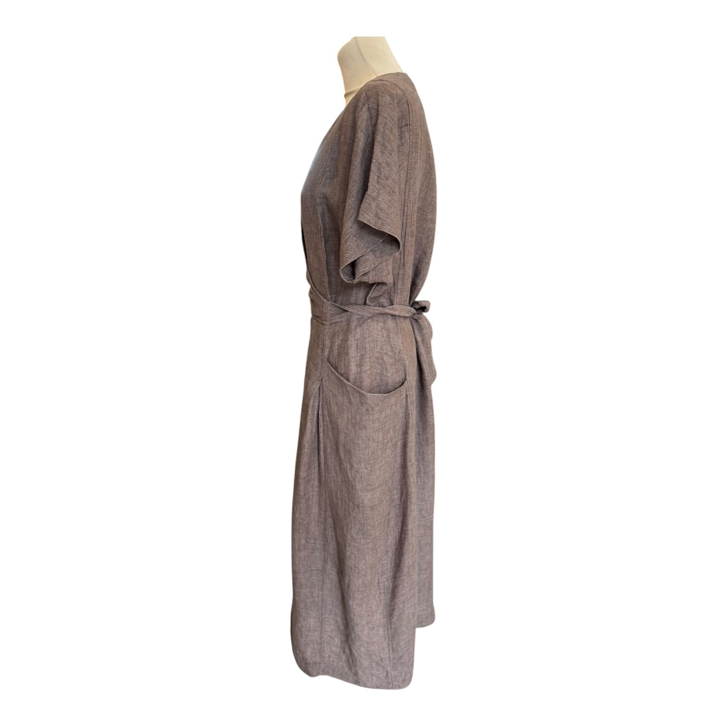 Poetry Brown Linen Dress - 10/12