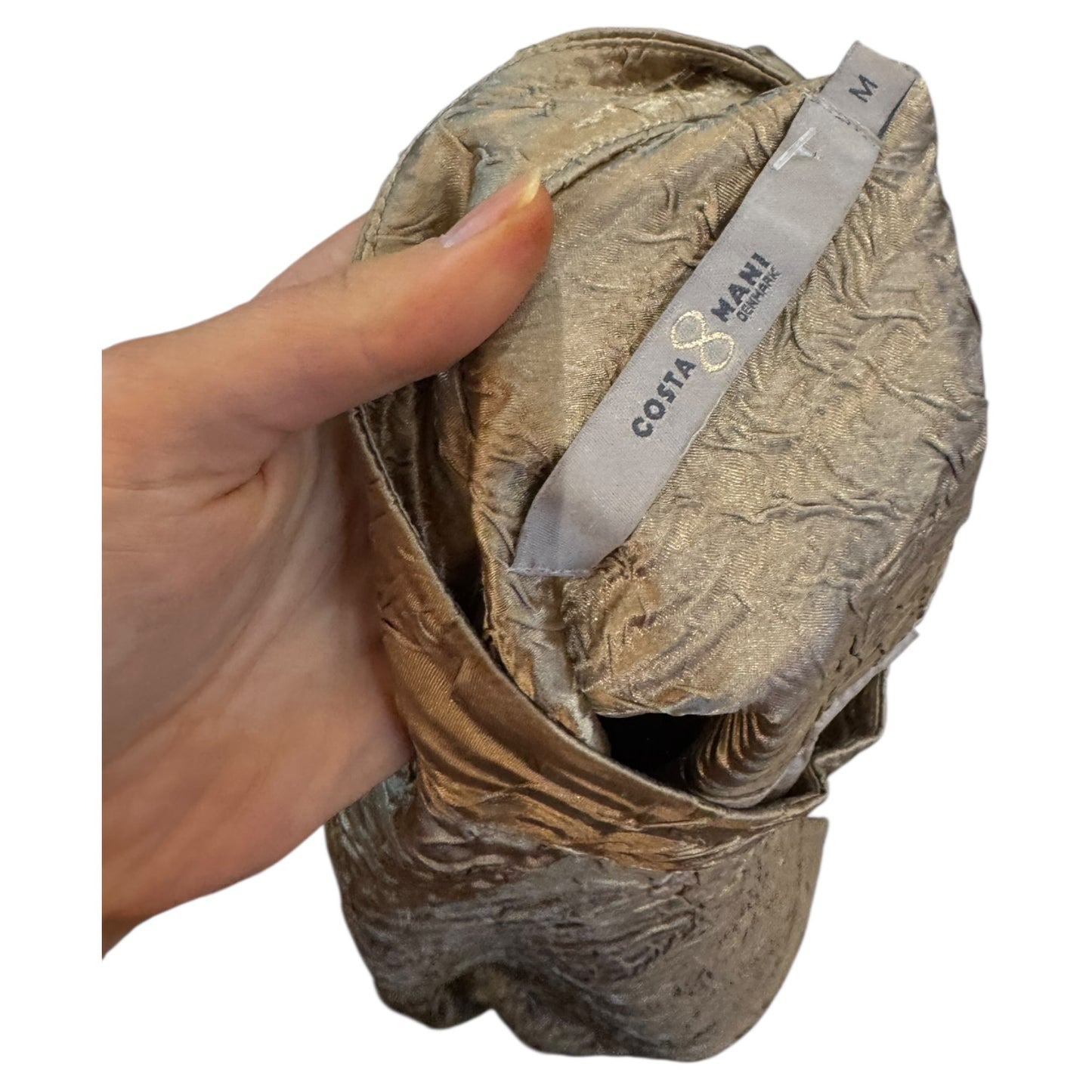 Costa Mani Gold Crinkle Bomber Jacket - 12