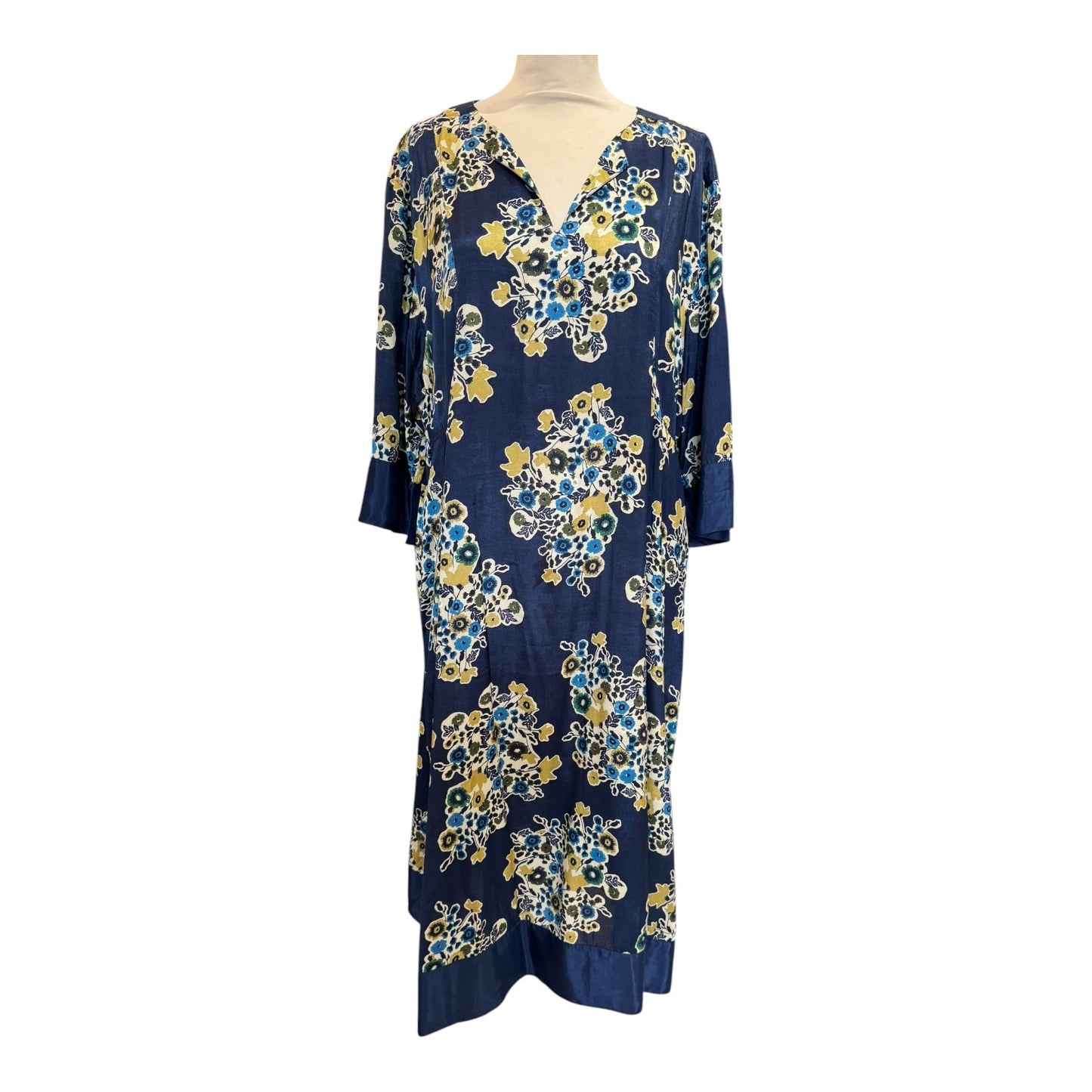 Masai Navy Mustard Floral Dress - 10