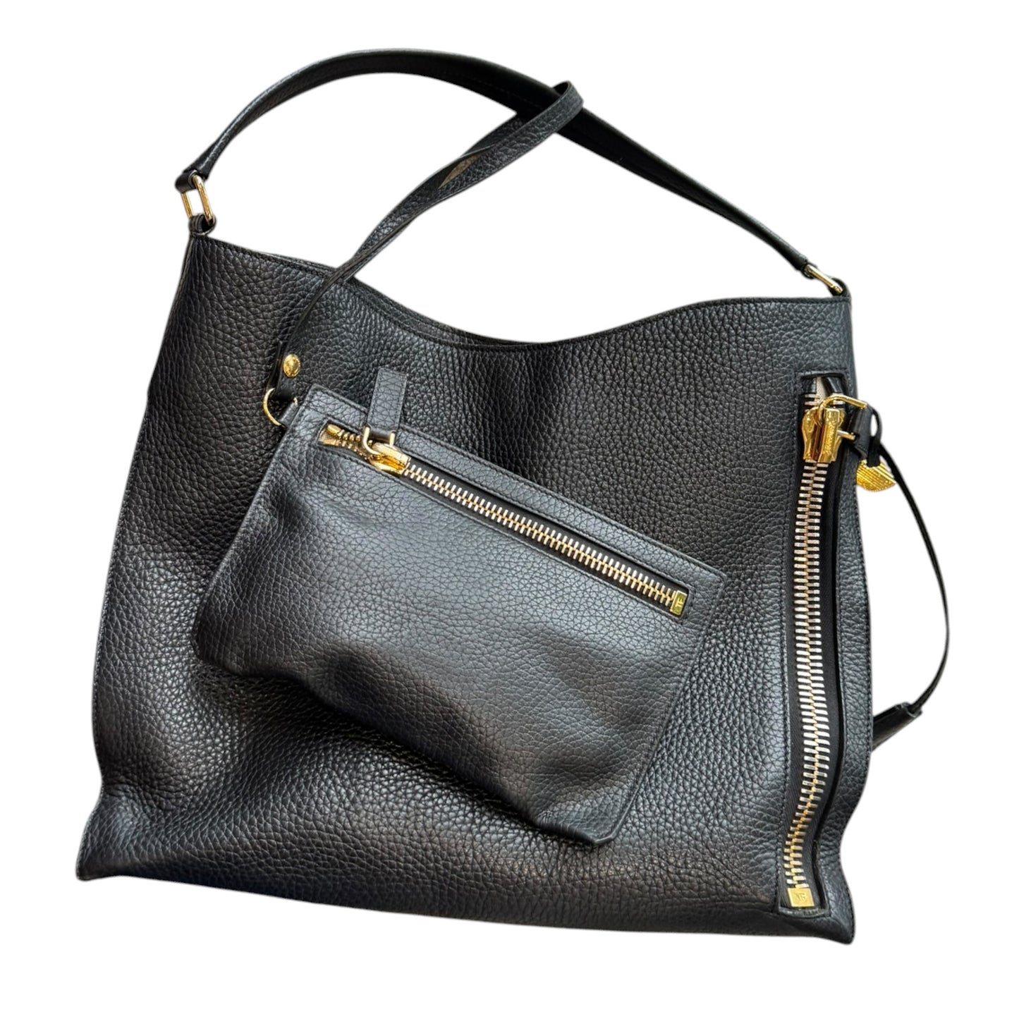 Tom Ford Alix Black Grained Leather Bag