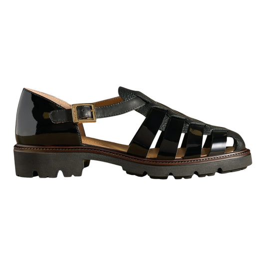 Russell & Bromley Black Sorrento Chunky Fisherman Sandals - 37/4 - NEW