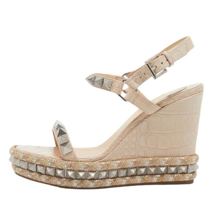 Louboutin Stud Wedge Heels - 38/5