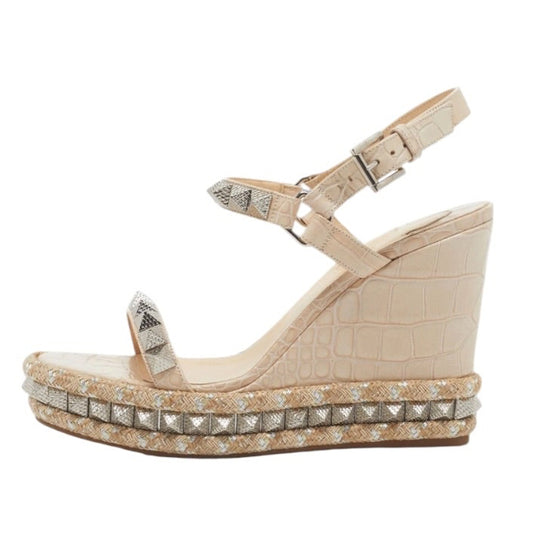 Louboutin Stud Wedge Heels - 38/5