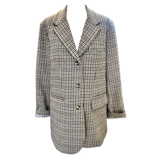 Herrlicher Brown Houndstooth Blazer - 12/14
