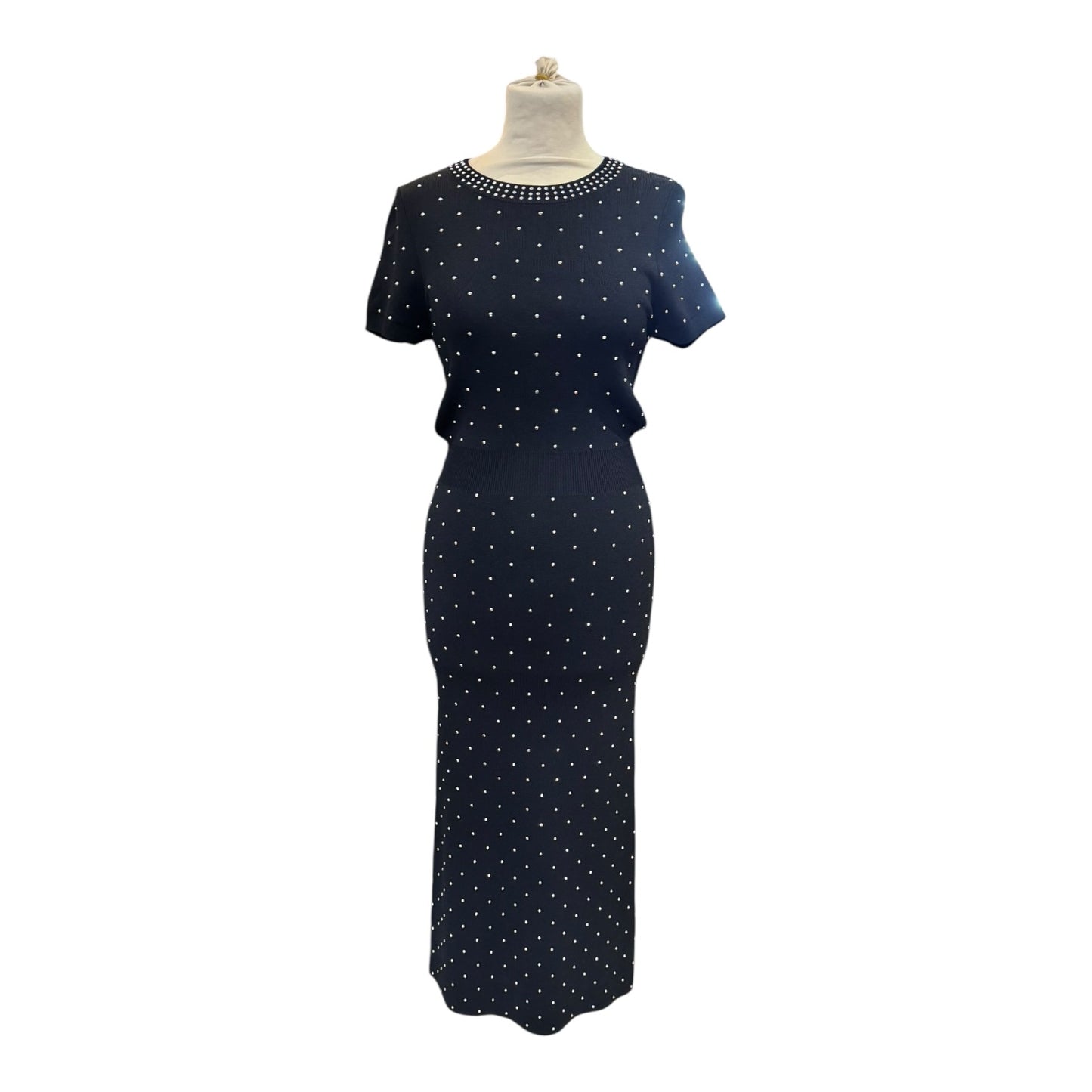 The Kooples Black Silver Studded Dress - 8