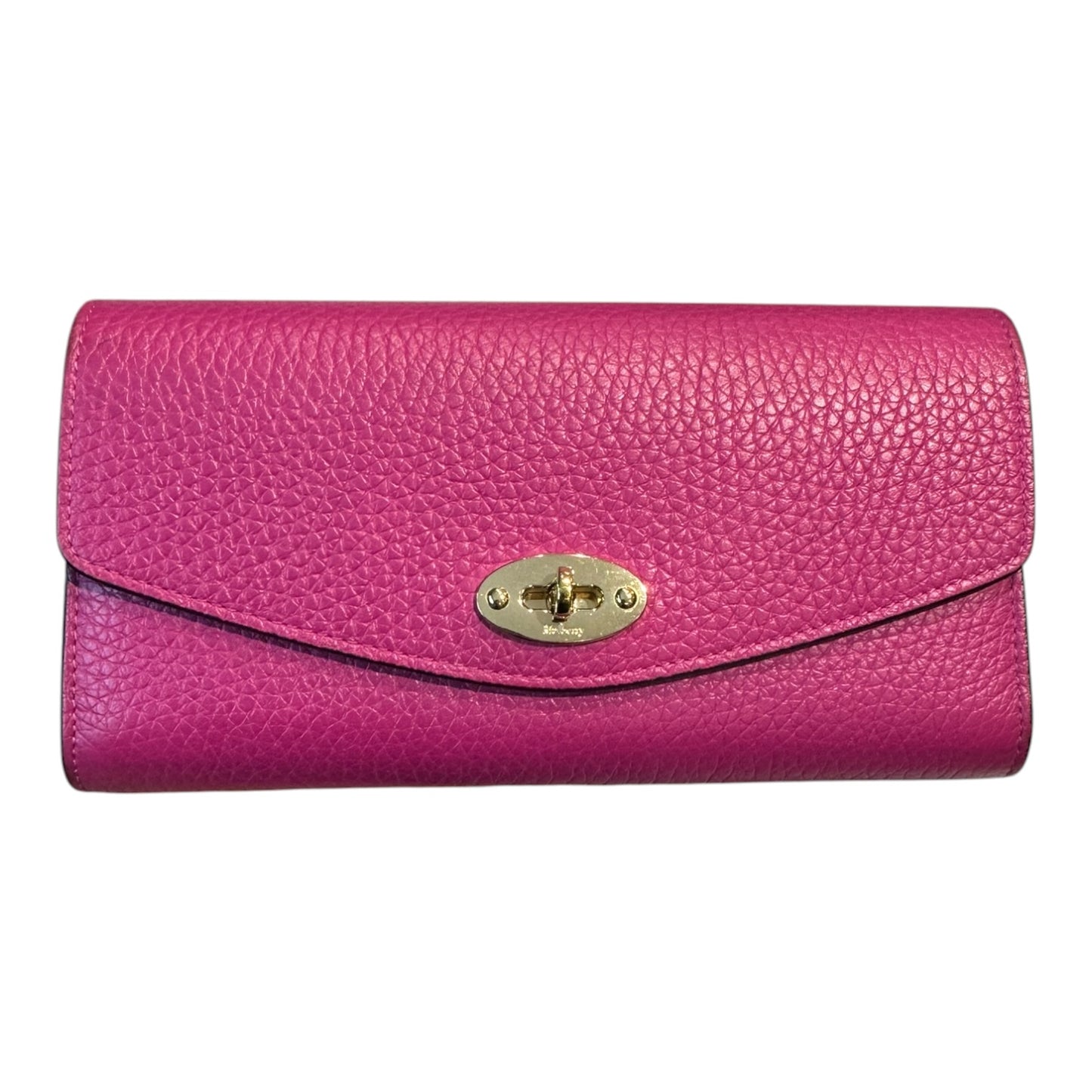 Mulberry Darley Long Wallet Purse in Deep Pink Cross Grain