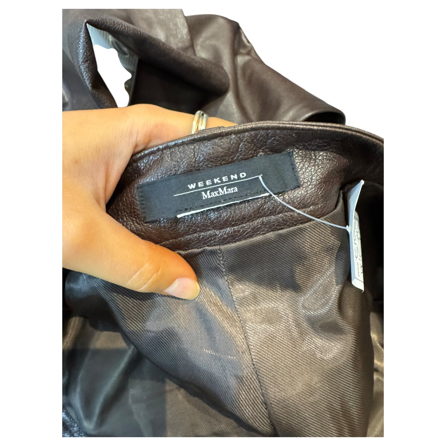 Weekend Max Mara Brown Leather Trousers - 8