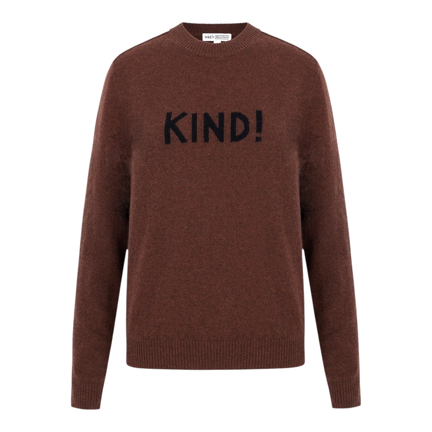 Bella Freud Brown 'Kind!' Pure Cashmere Jumper - 8/10 - NEW