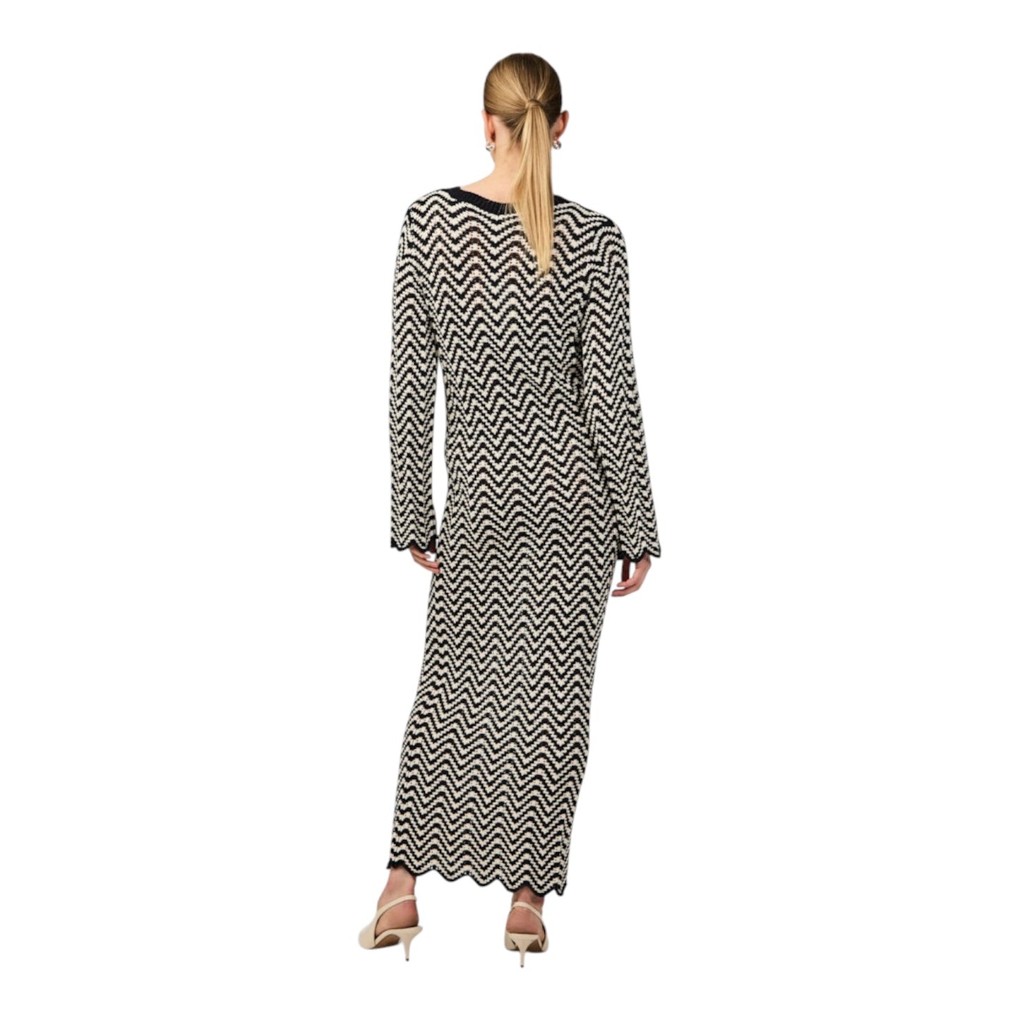 YAS Whiz Long Sleeve Maxi Knit Dress - 12 - NEW